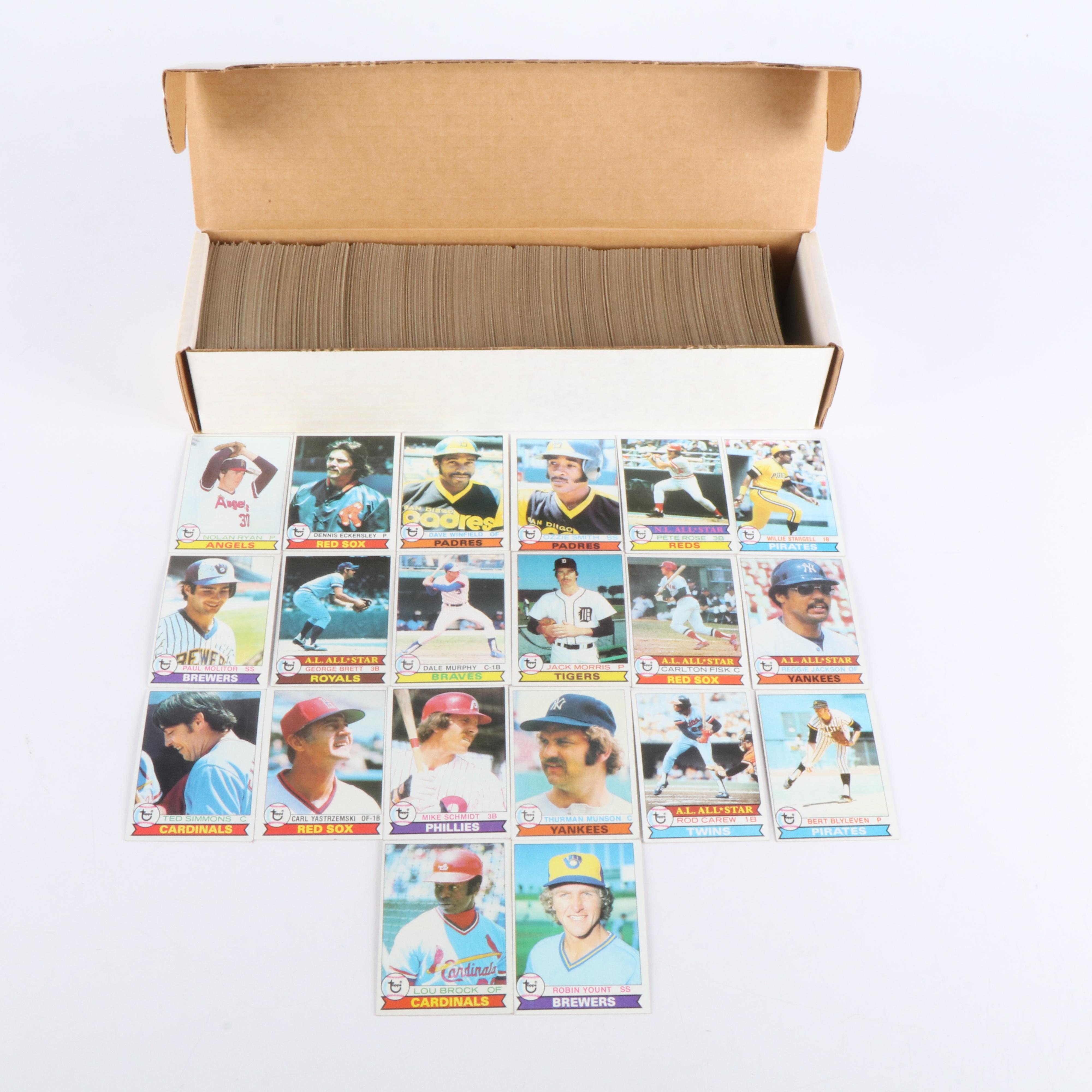 1979 Topps Near Complete Baseball Card Set with Ozzie Smith Rookie and More