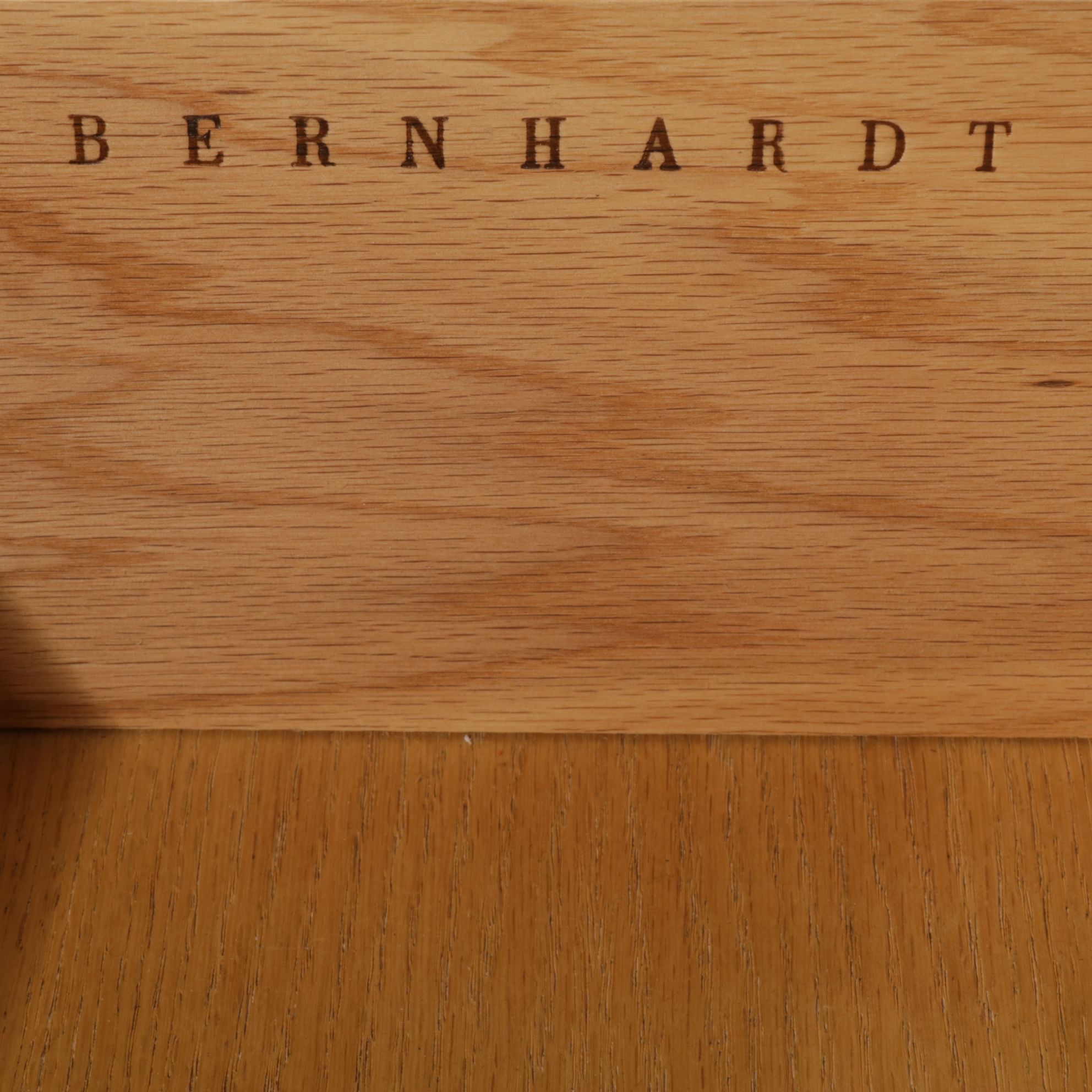 Bernhardt Furniture Neoclassical Style Marble-Top Mahogany Bow Front Commode