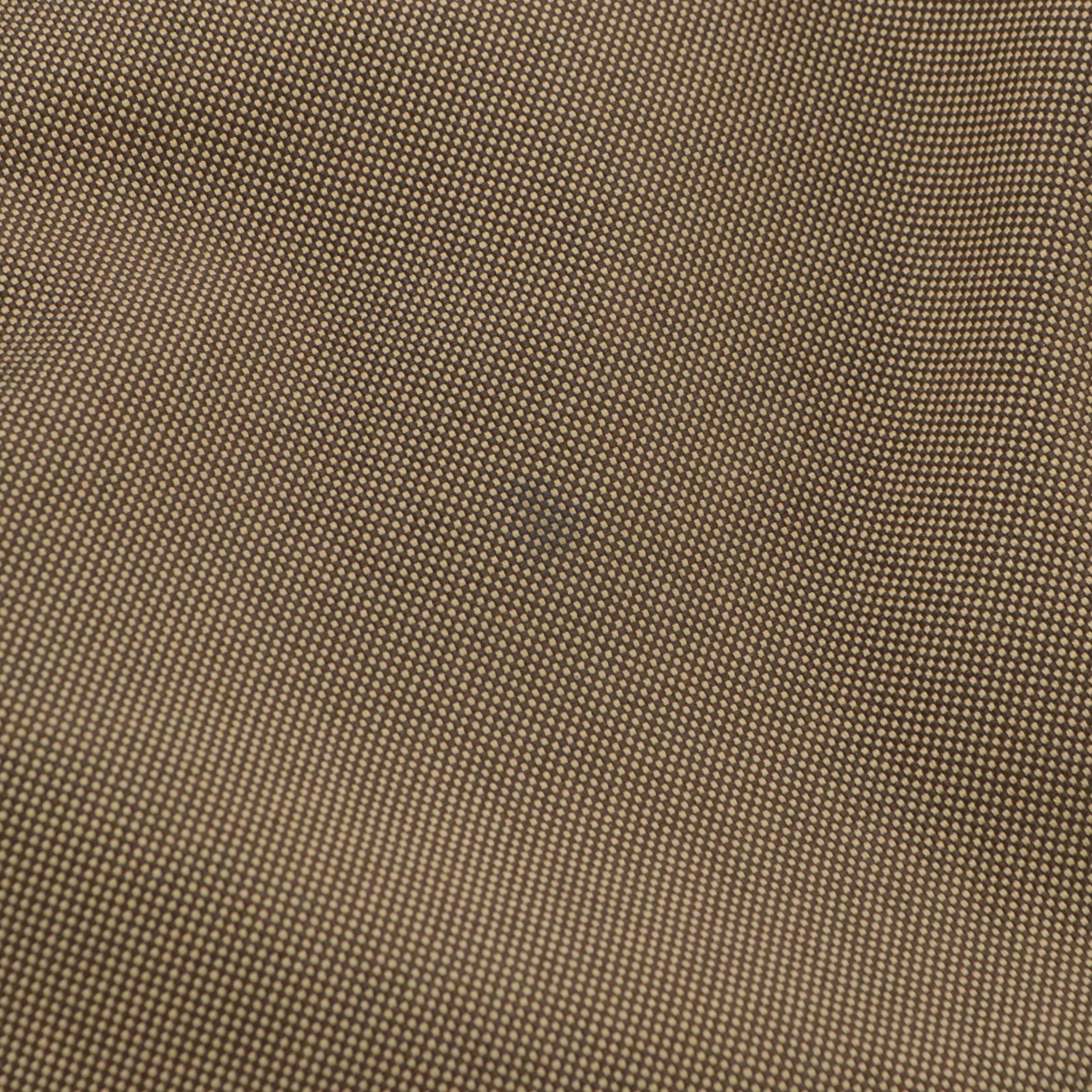 Prada Brown Canapa Logo Canvas and Red Saffiano Leather Two-Way Tote