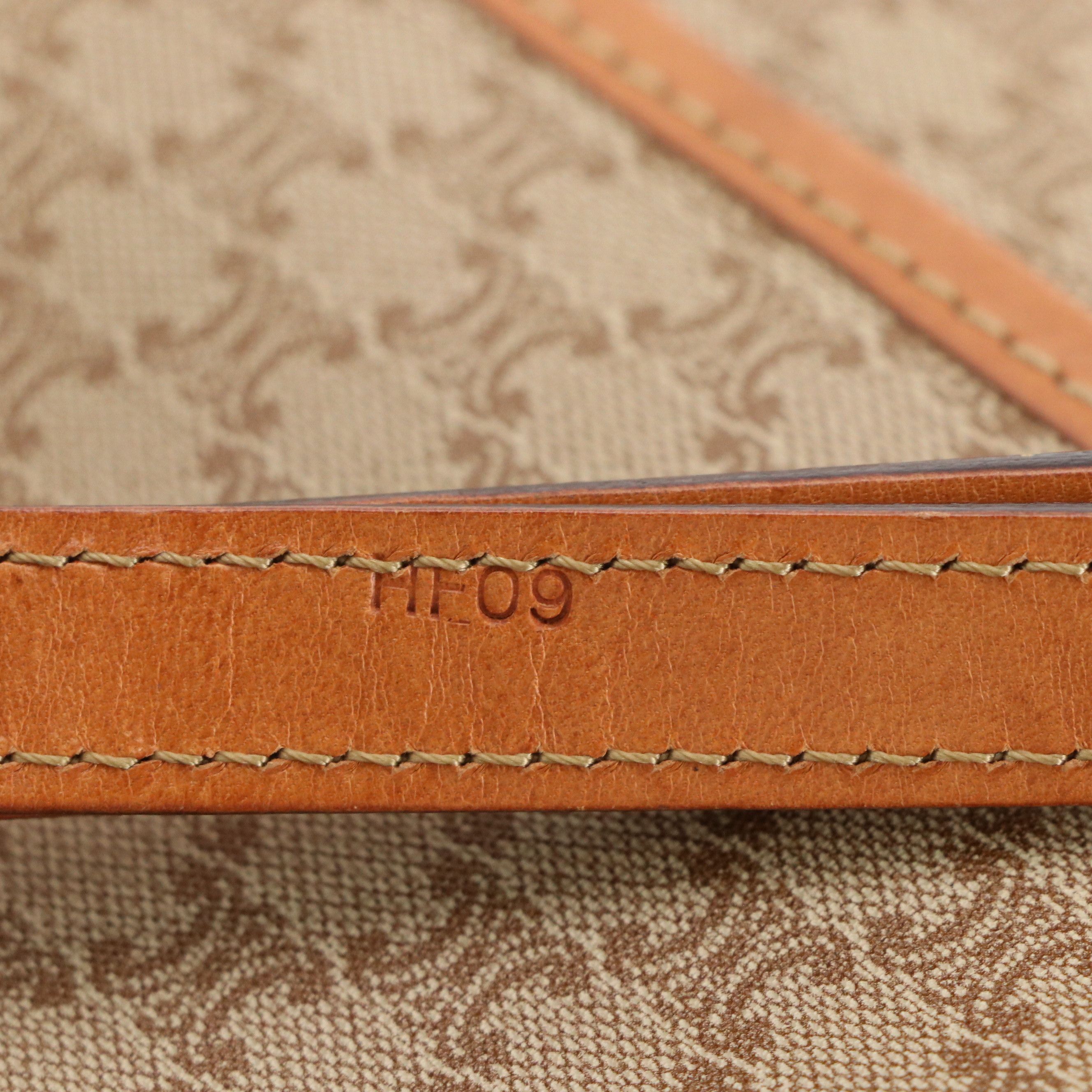 Celine Vintage Macadam Coated Canvas and Leather Front-Flap Clutch/Shoulder Bag