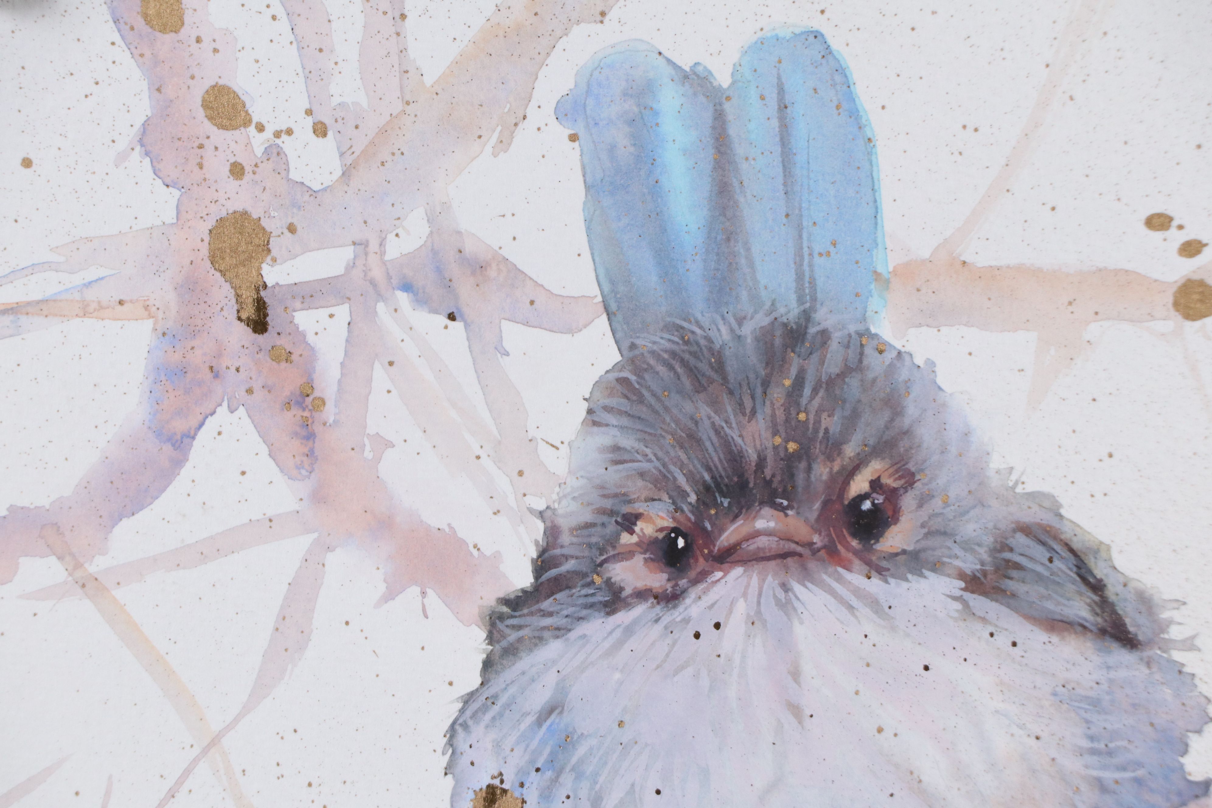 Inga Kovalenko Watercolor Painting of Fairywren, 2025