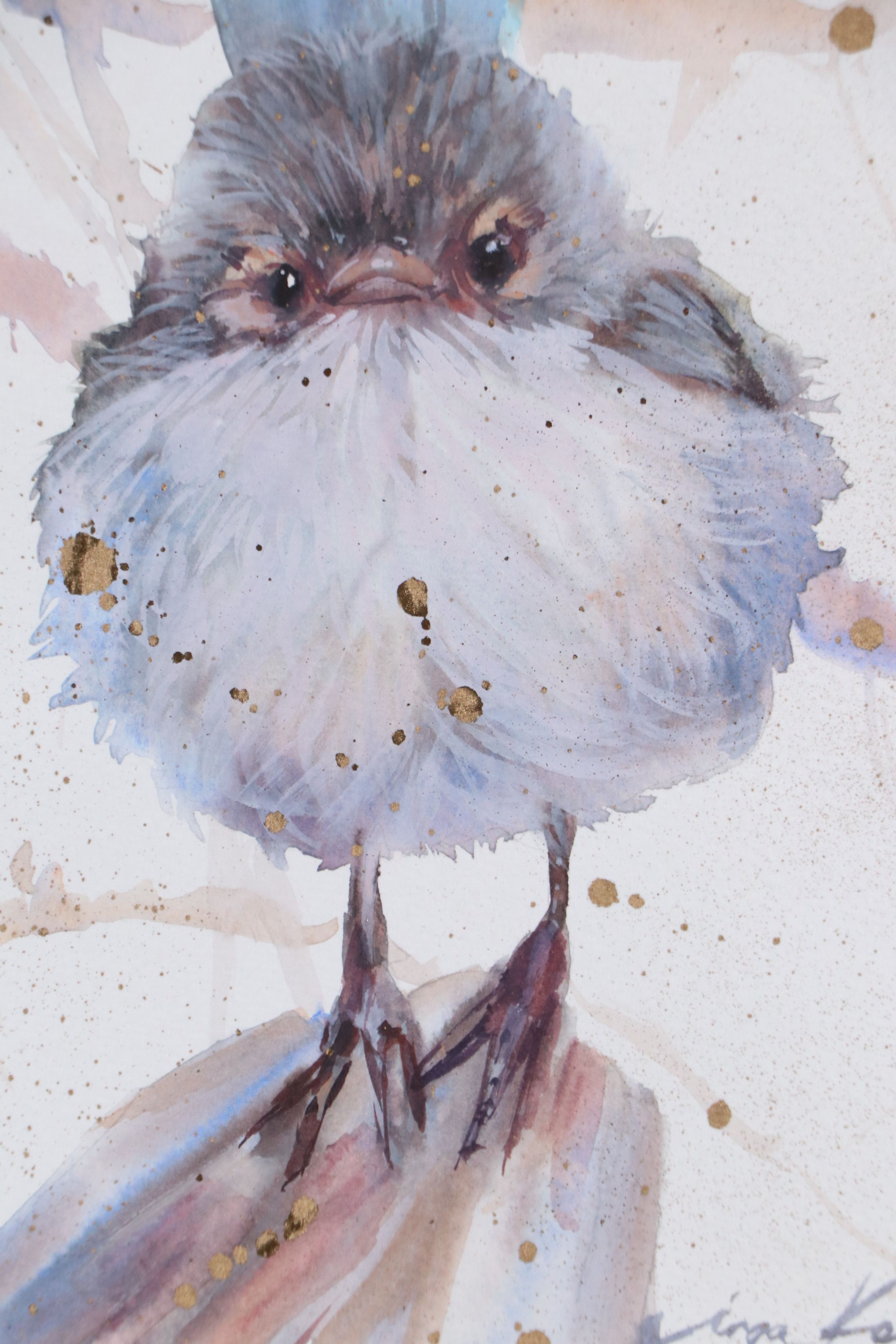 Inga Kovalenko Watercolor Painting of Fairywren, 2025