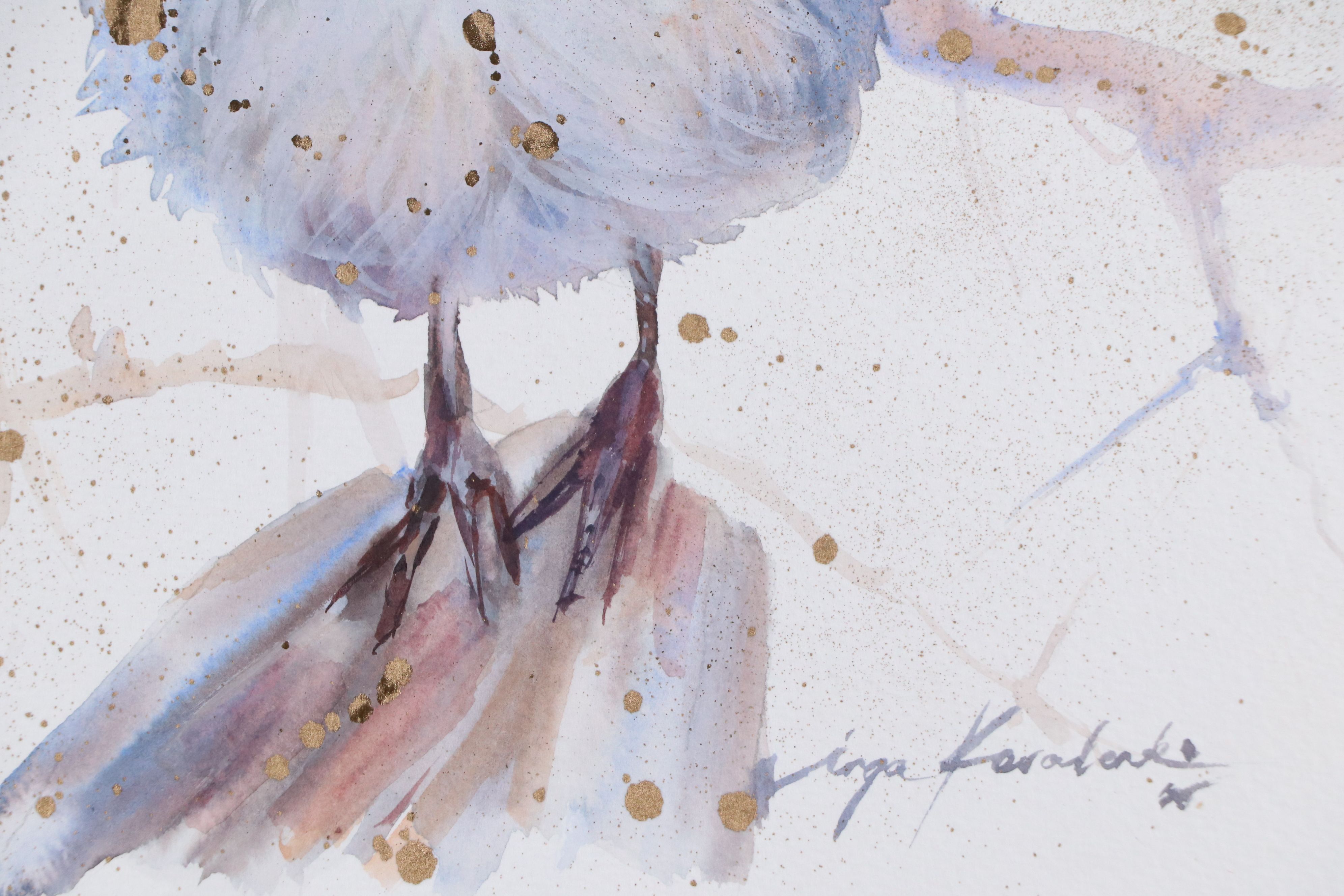 Inga Kovalenko Watercolor Painting of Fairywren, 2025