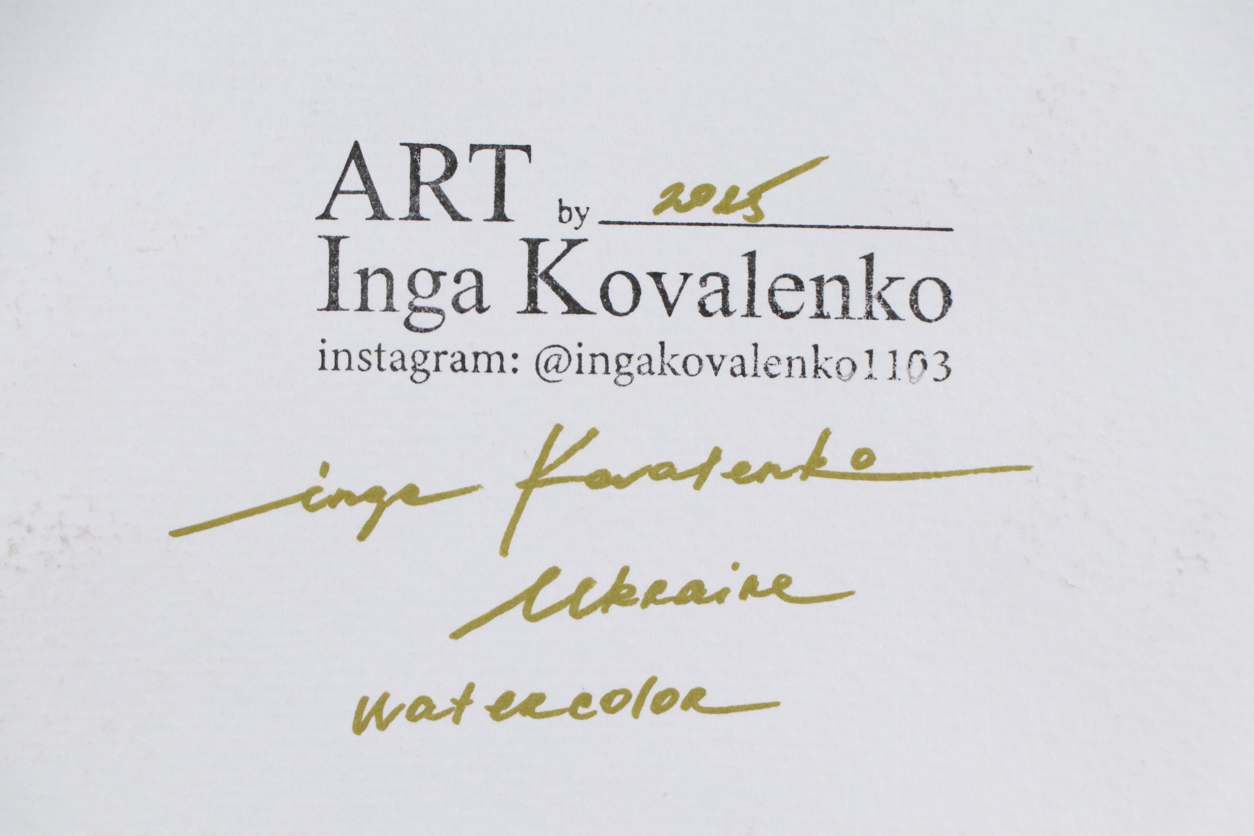 Inga Kovalenko Watercolor Painting of Fairywren, 2025