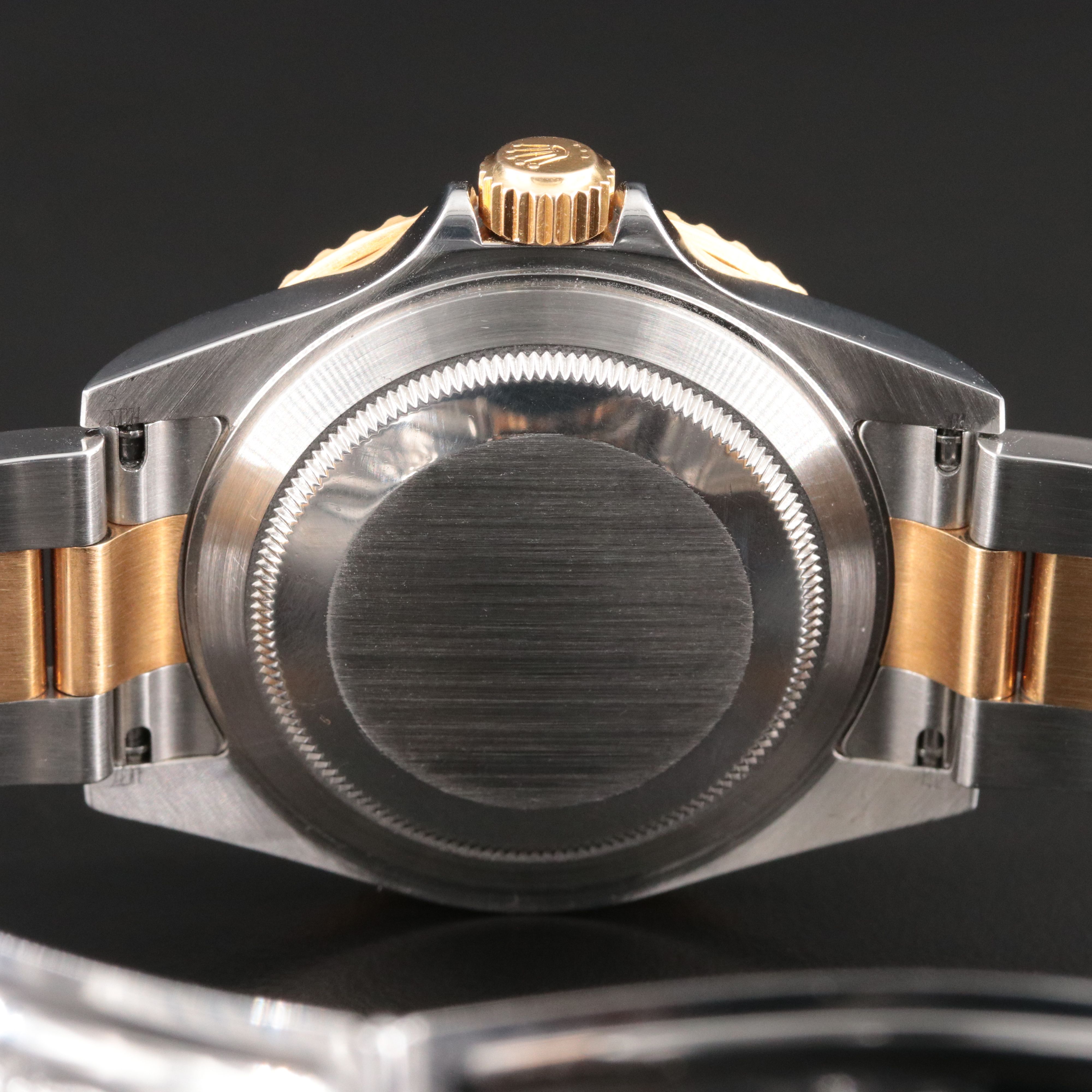 2005 Rolex Submariner 18K/Steel Seriti Diamonds & Sapphires Champagne Dial Watch