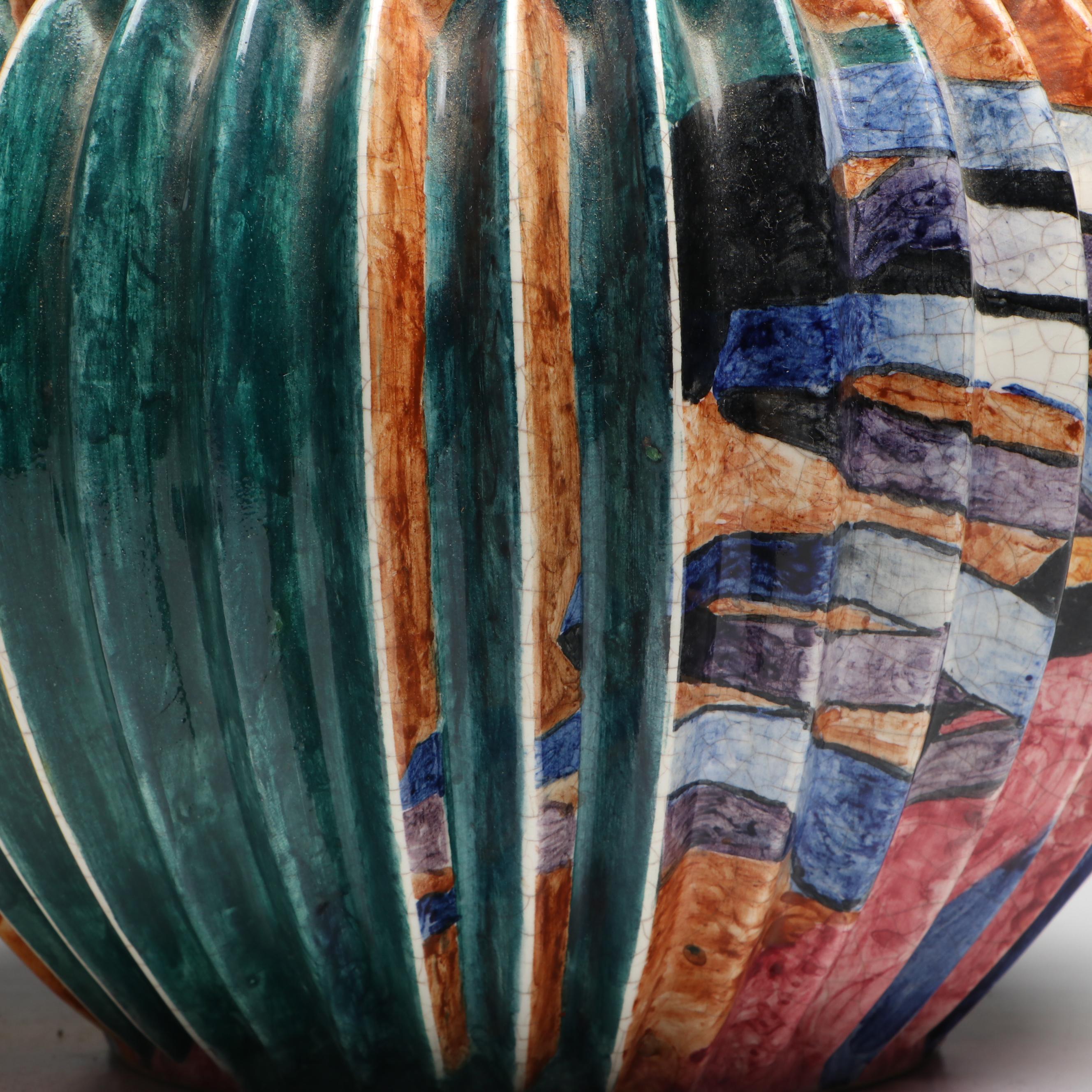 Italian Hand-Painted Ceramic Planter