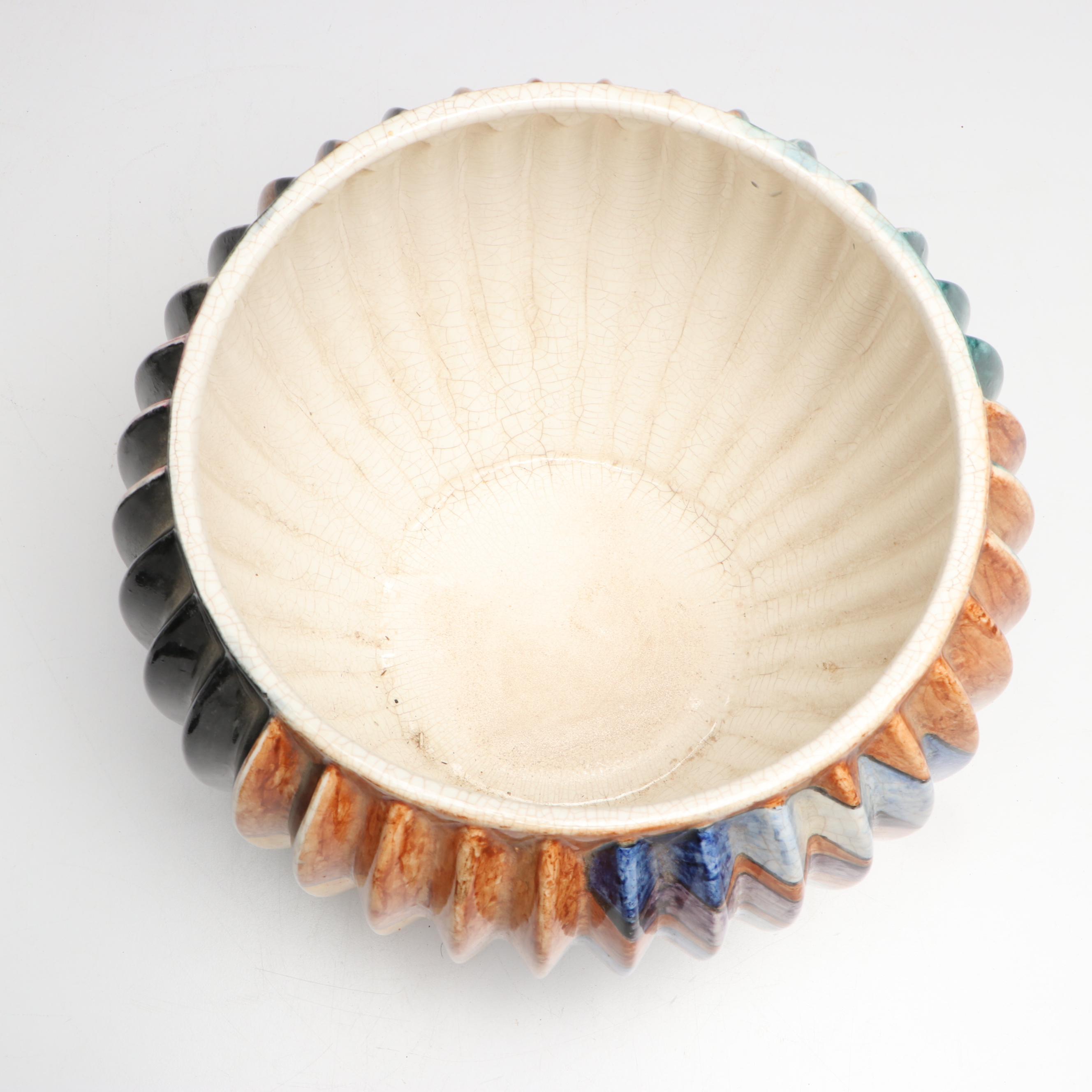 Italian Hand-Painted Ceramic Planter