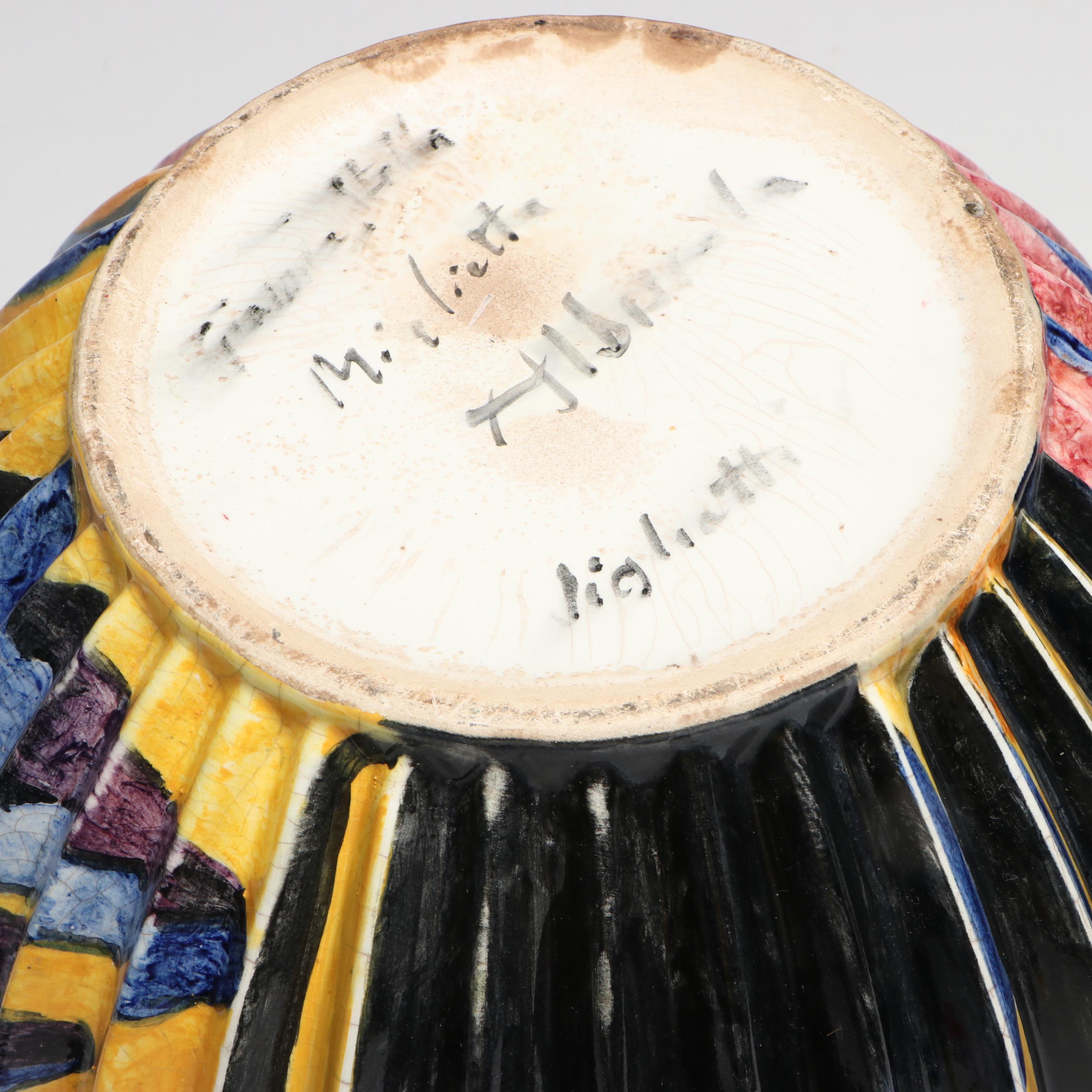 Italian Hand-Painted Ceramic Planter