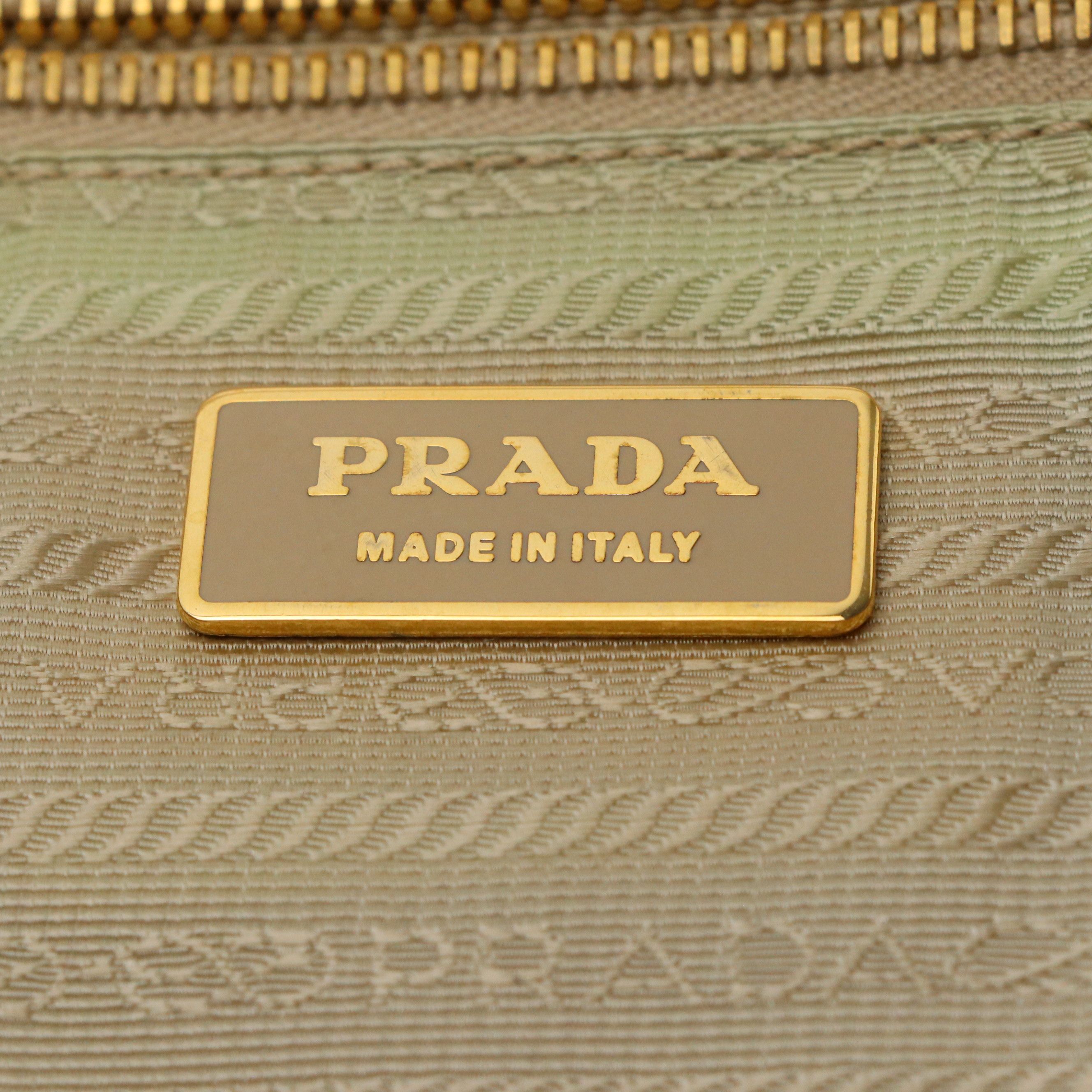 Prada Woven Tessuto Nylon and Leather Tote Bag