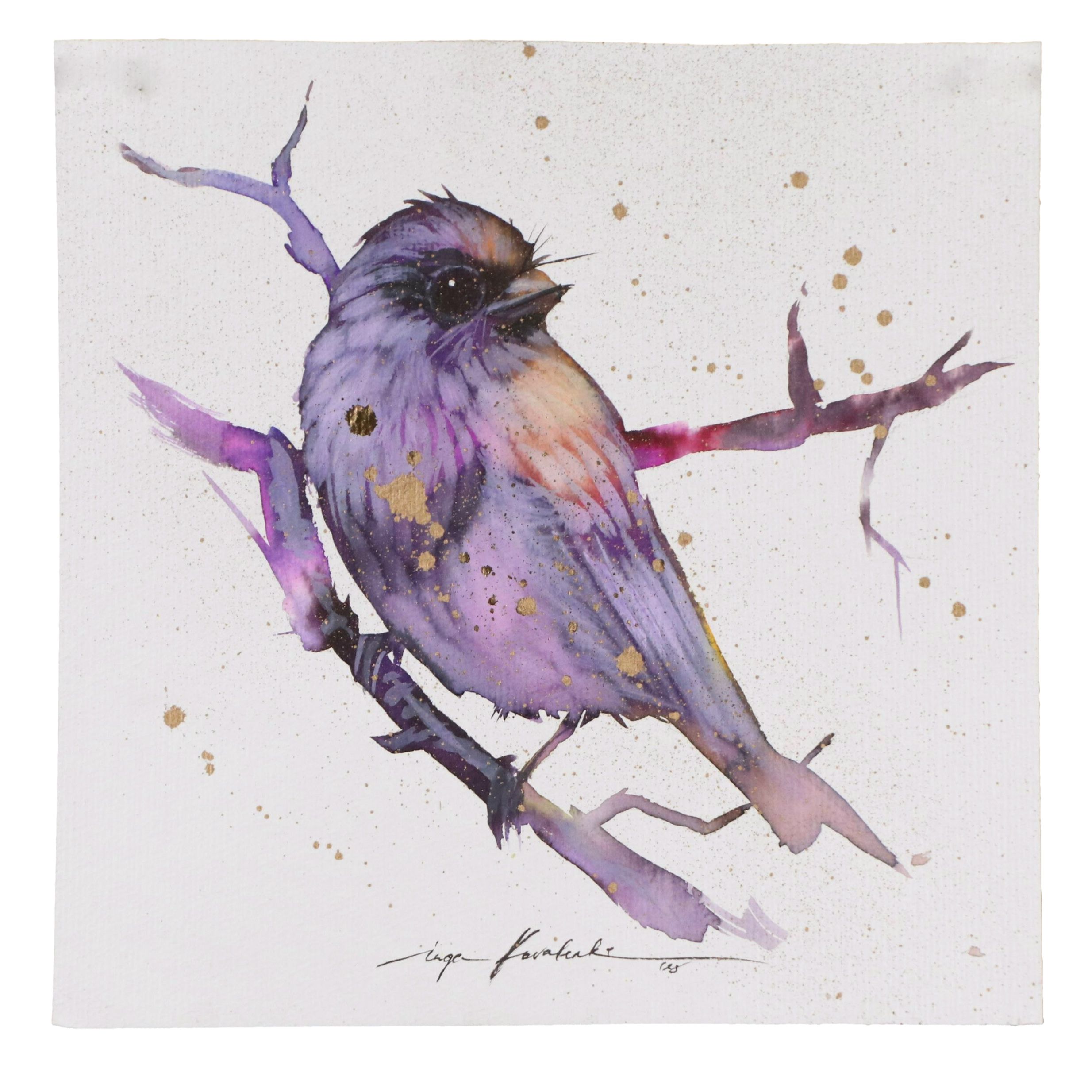 Inga Kovalenko Watercolor Painting of Bird, 2025
