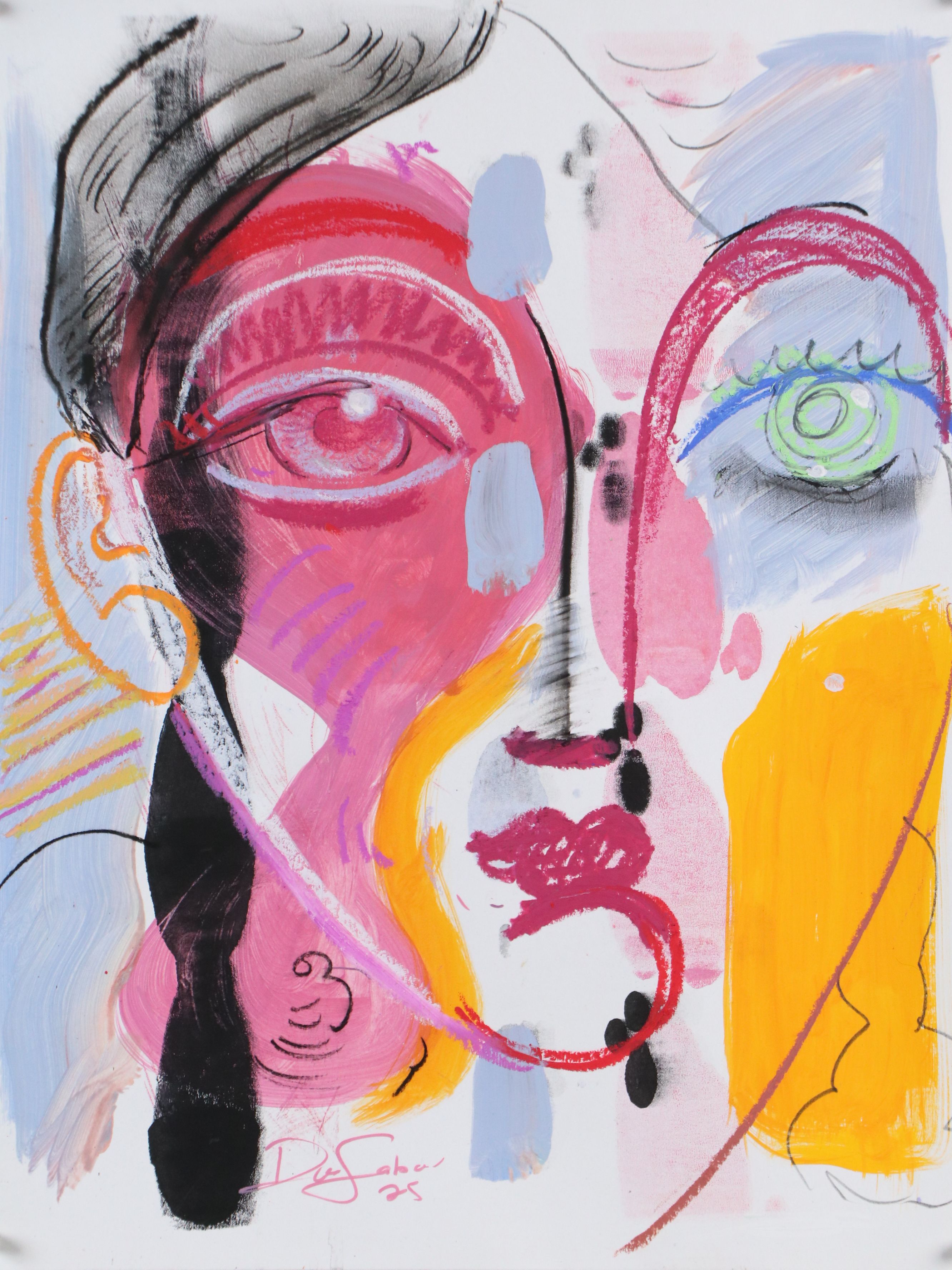 Dan Sabau Portrait Painting "Lioness Girl," 2025