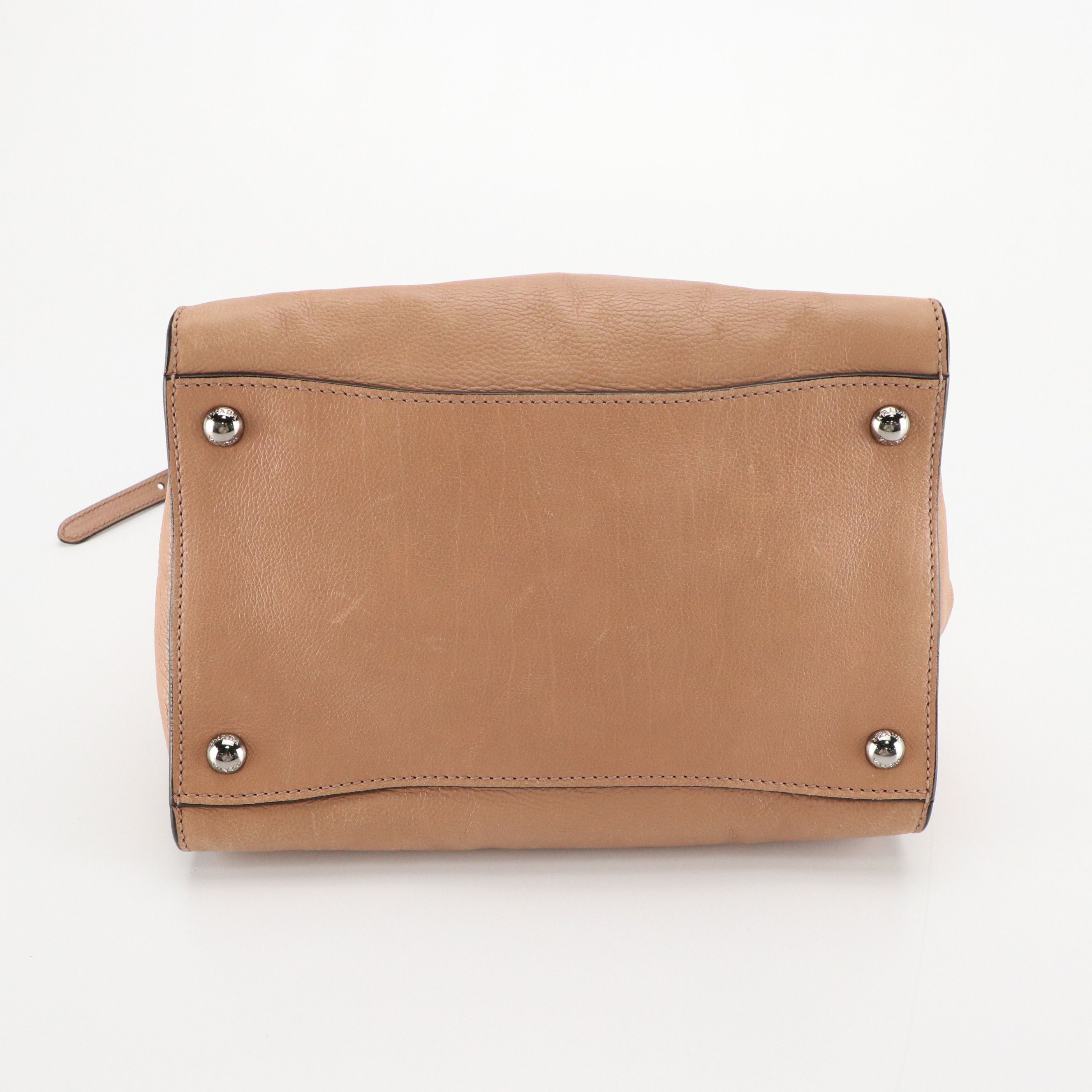 Prada Glace Calf Leather Twin Pocket Double Handle 2-Way Tote Bag