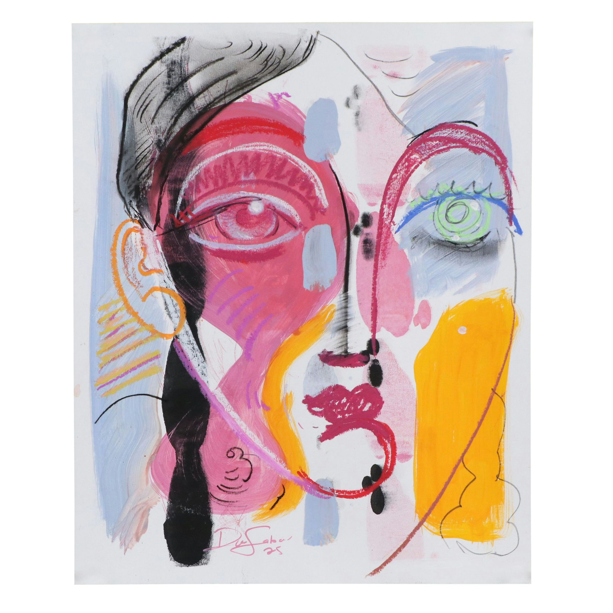 Dan Sabau Portrait Painting "Lioness Girl," 2025