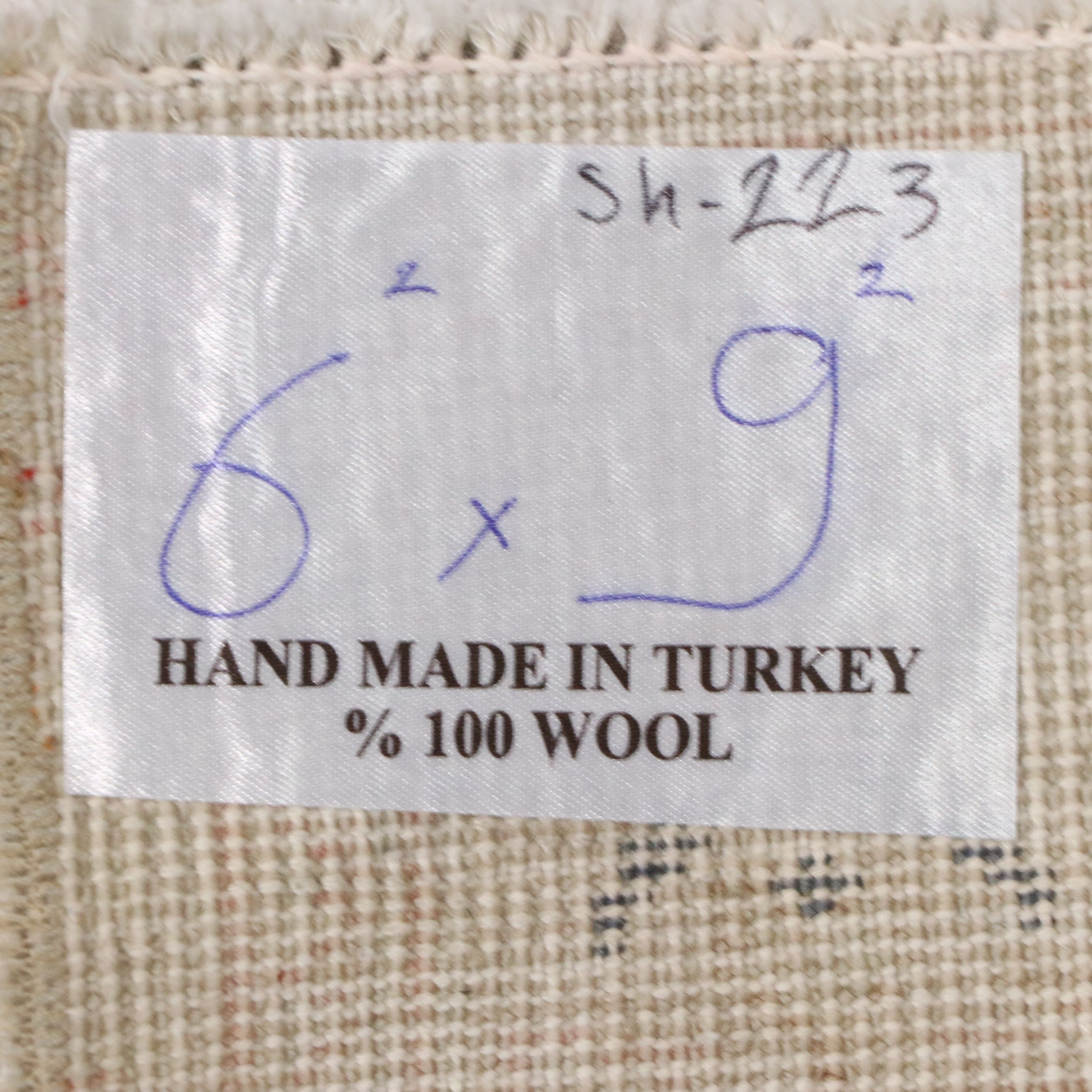 6'2 x 9'3 Hand-Knotted Turkish Oushak Area Rug