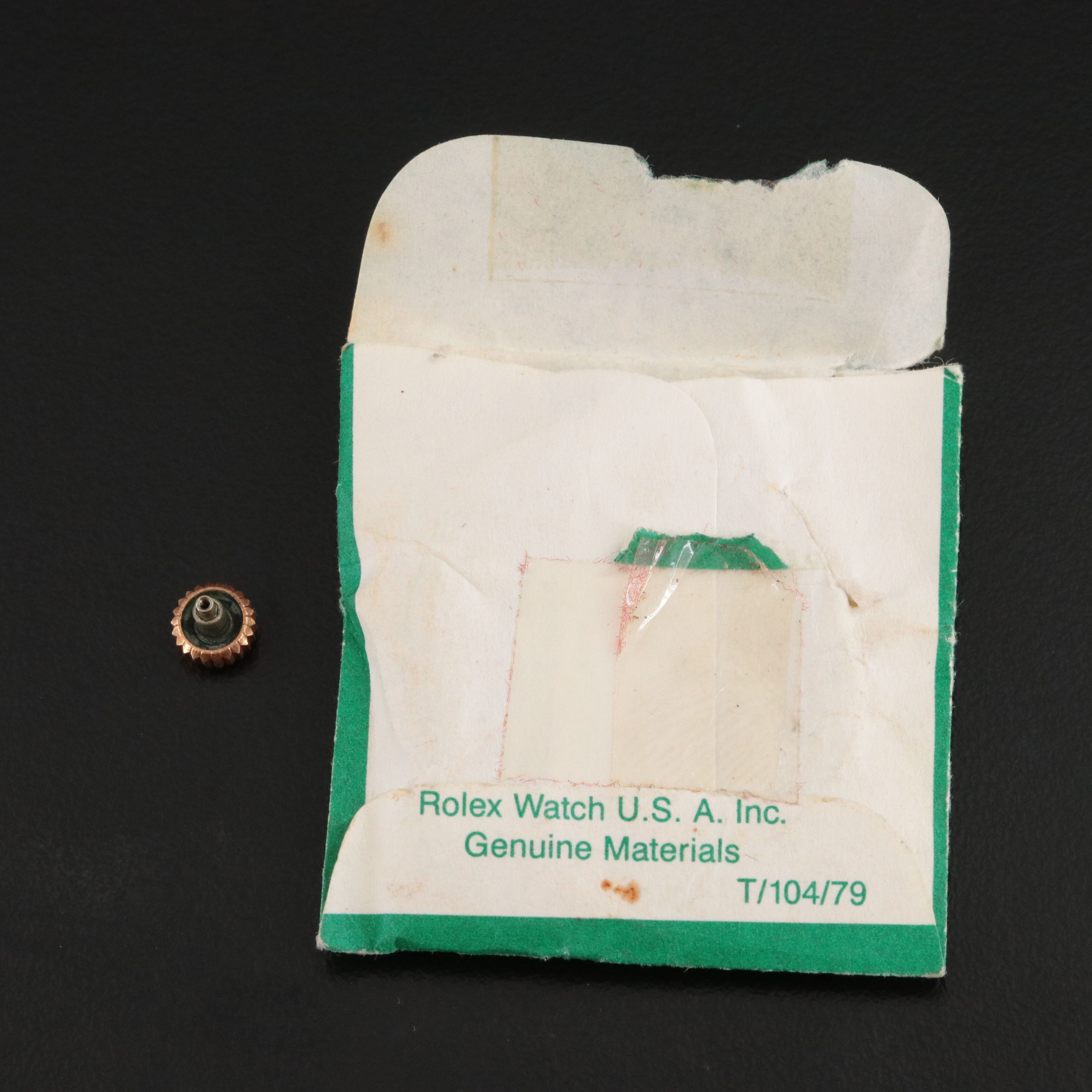 18K Rolex Twinlock Vintage Watch Crown