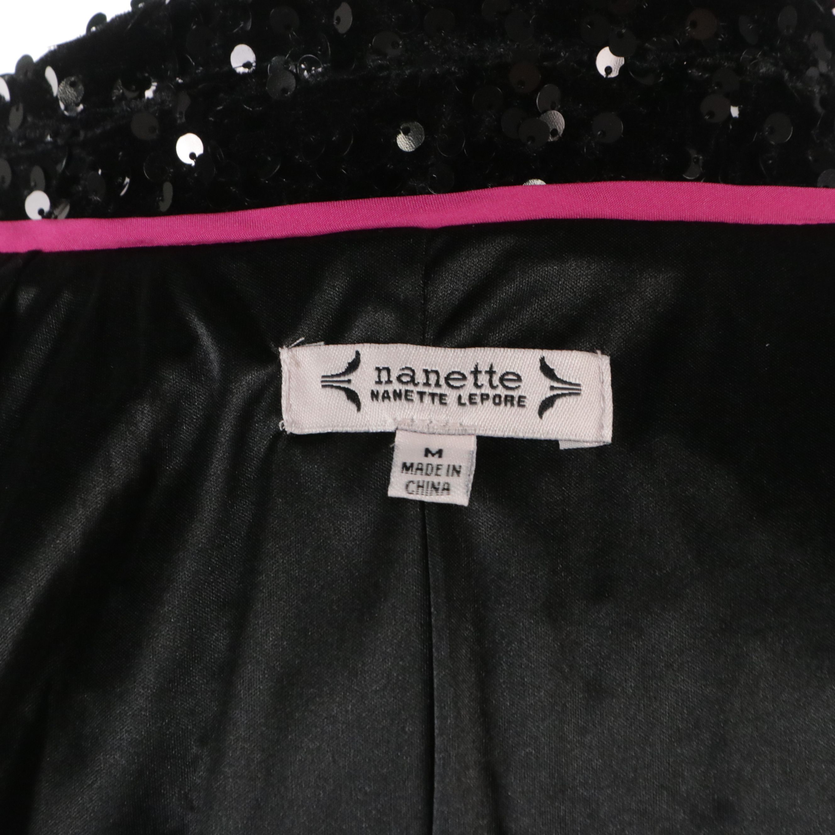 Nanette Lepore Sequined Single-Button Evening Jackets in Emerald and Black