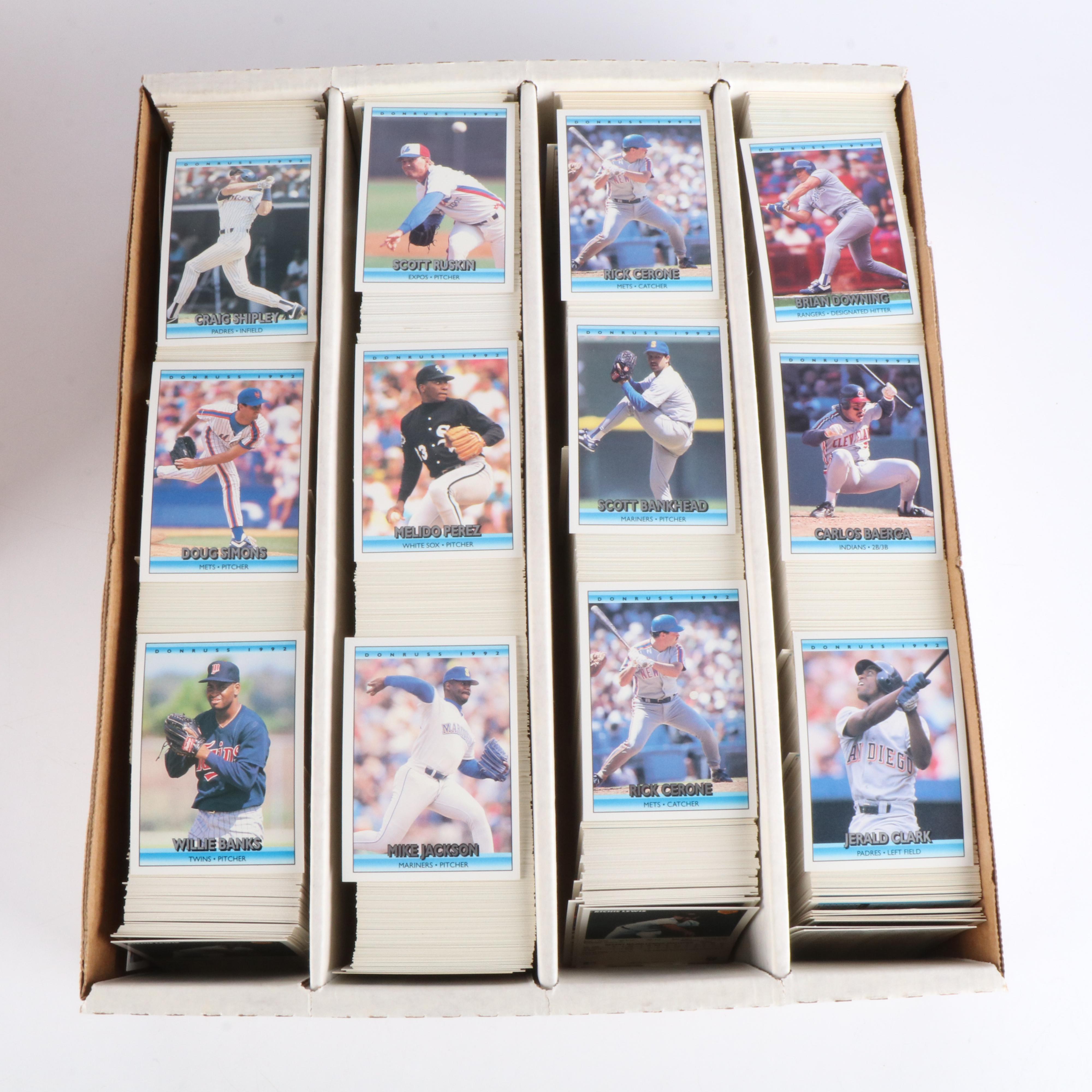 Very Large Collection of Baseball and Football Cards, 1980s to 2000s
