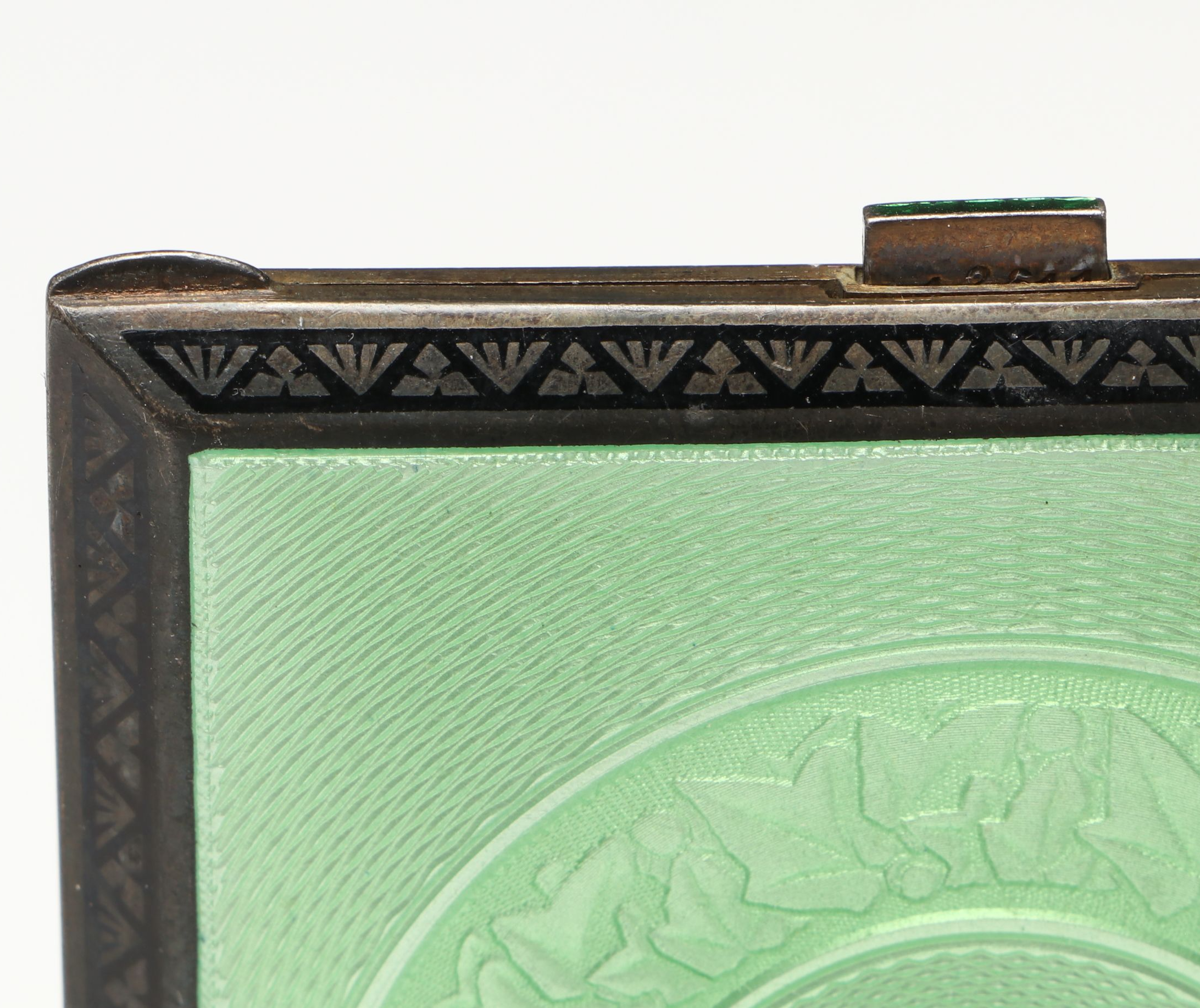 Austrian Sterling Silver and Enamel Cigarette Case