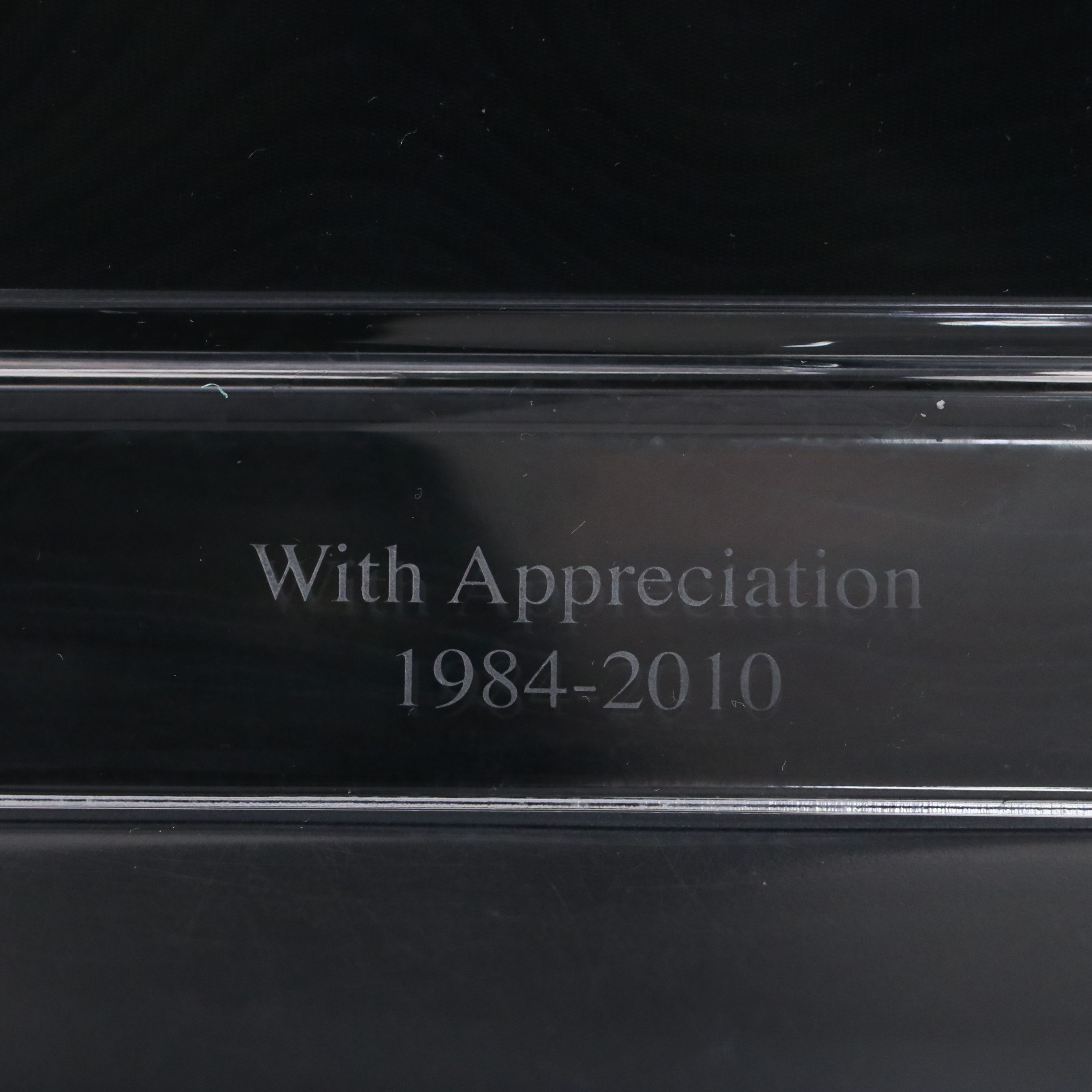 Tiffany & Co. Engraved Crystal Presentation Frame