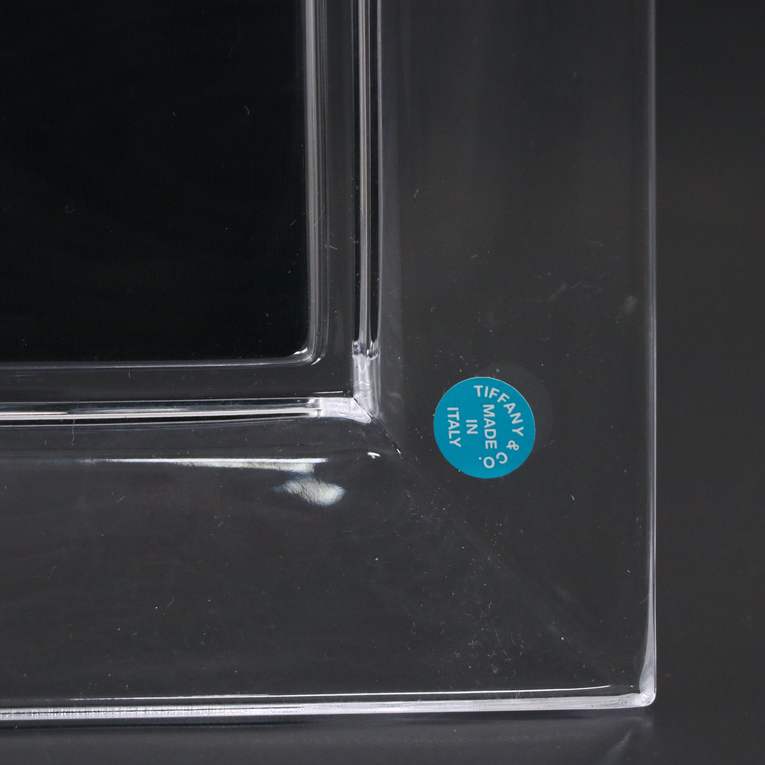 Tiffany & Co. Engraved Crystal Presentation Frame