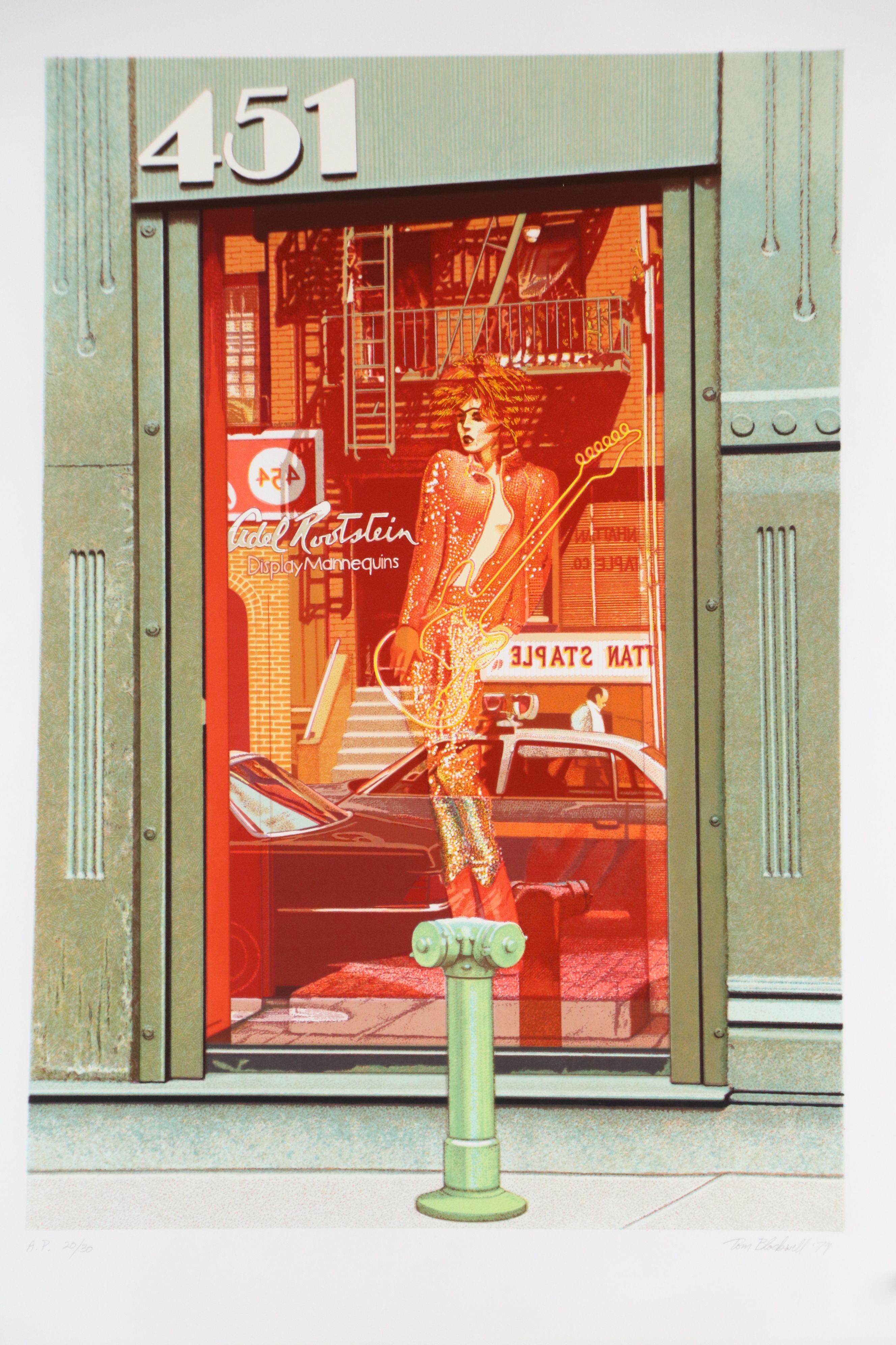 Tom Blackwell Lithograph "451" From The Cityscapes Portfolio, 1979