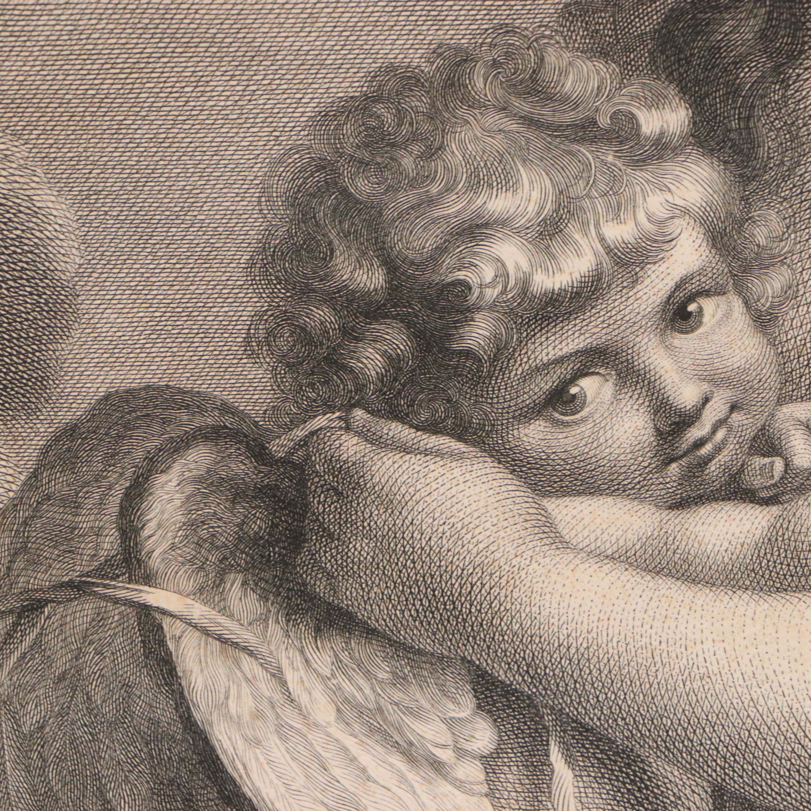 Engraving After Louisa Élisabeth Le Brun "Venus Liant Les Ailes de L'Amour"