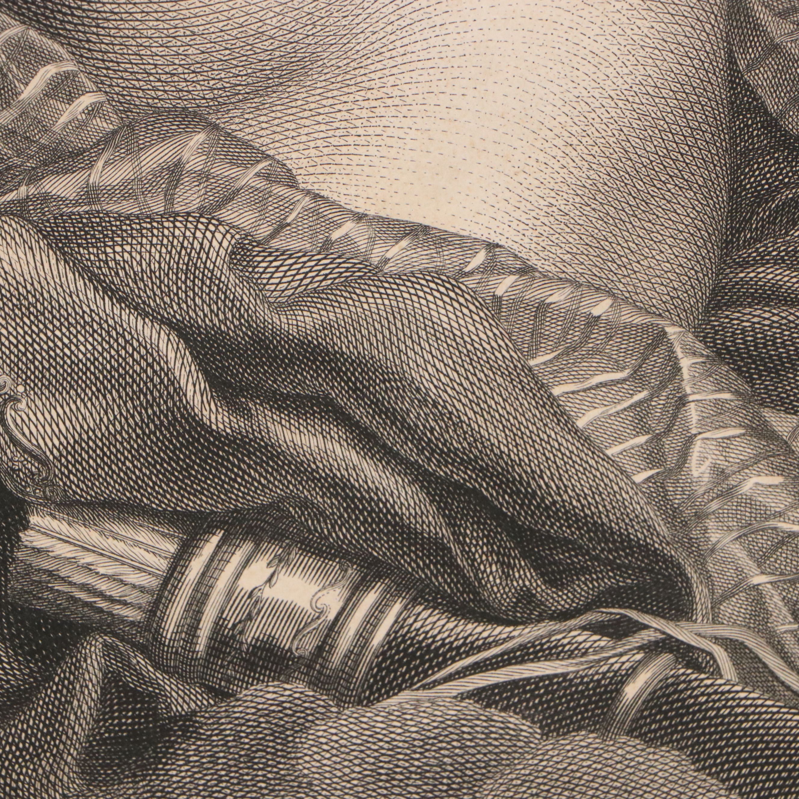 Engraving After Louisa Élisabeth Le Brun "Venus Liant Les Ailes de L'Amour"