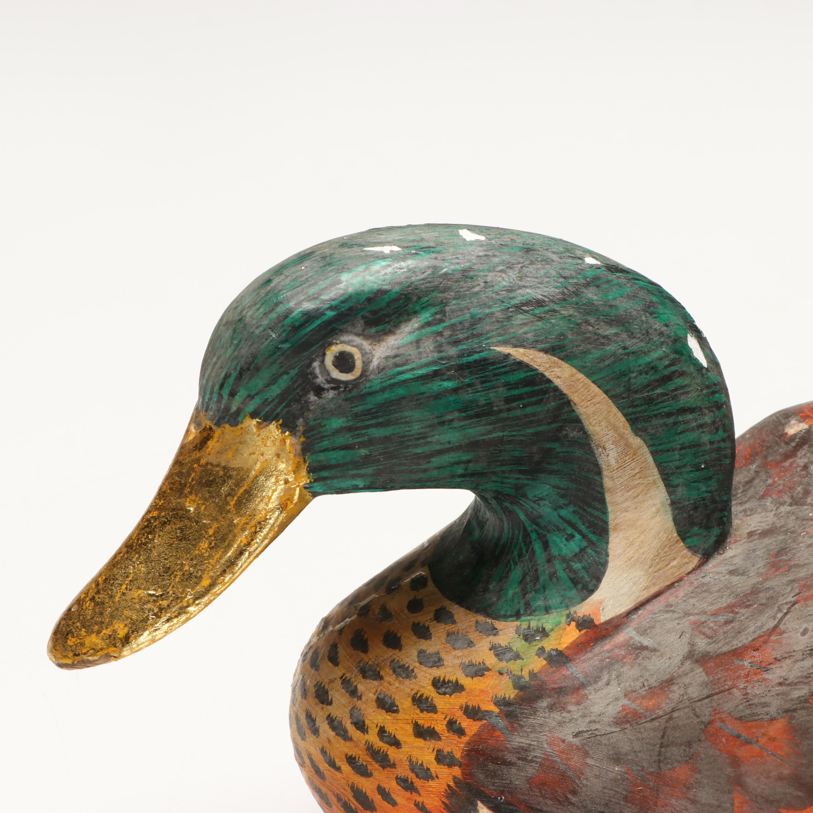 Polychrome Carved Wood Decoy Ducks