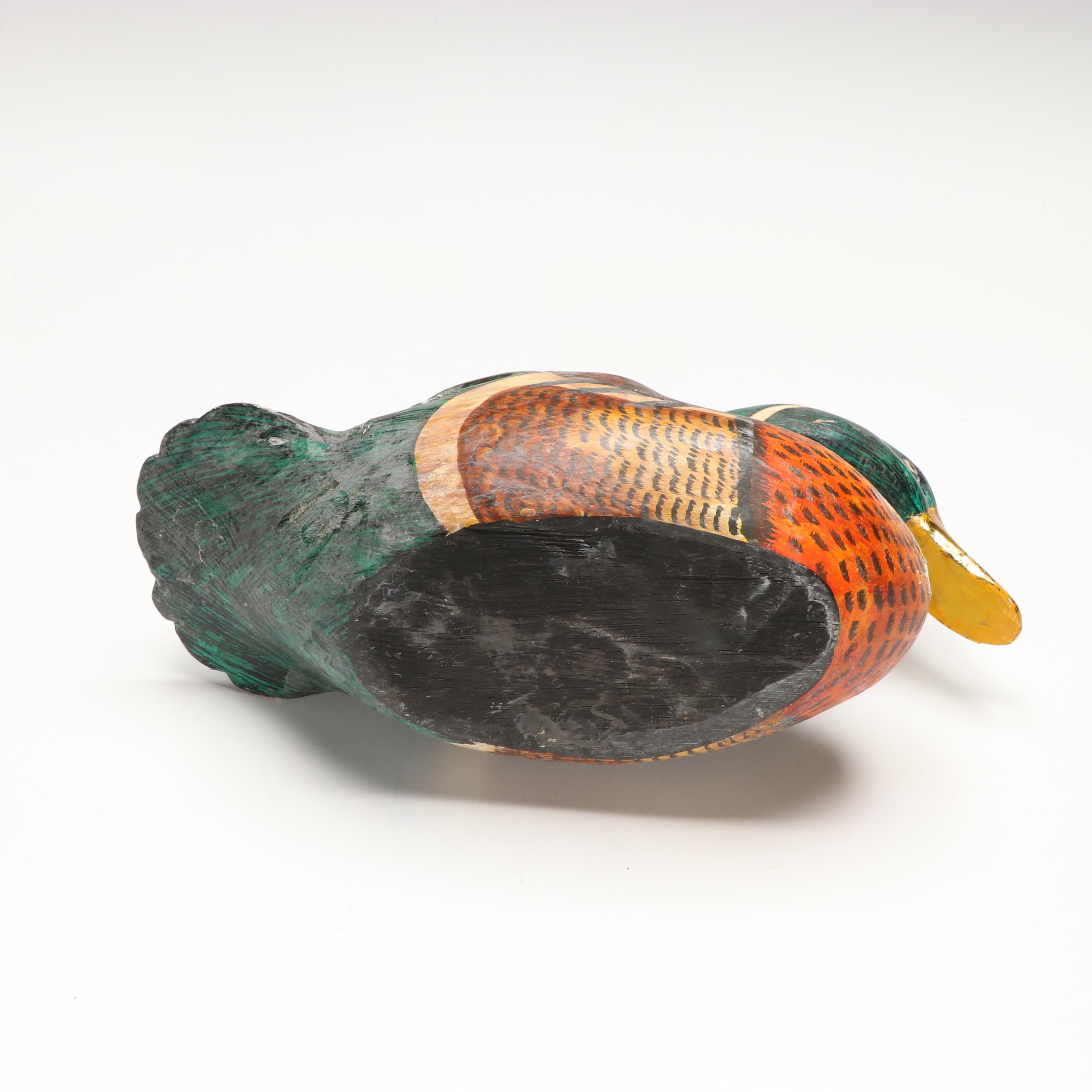 Polychrome Carved Wood Decoy Ducks
