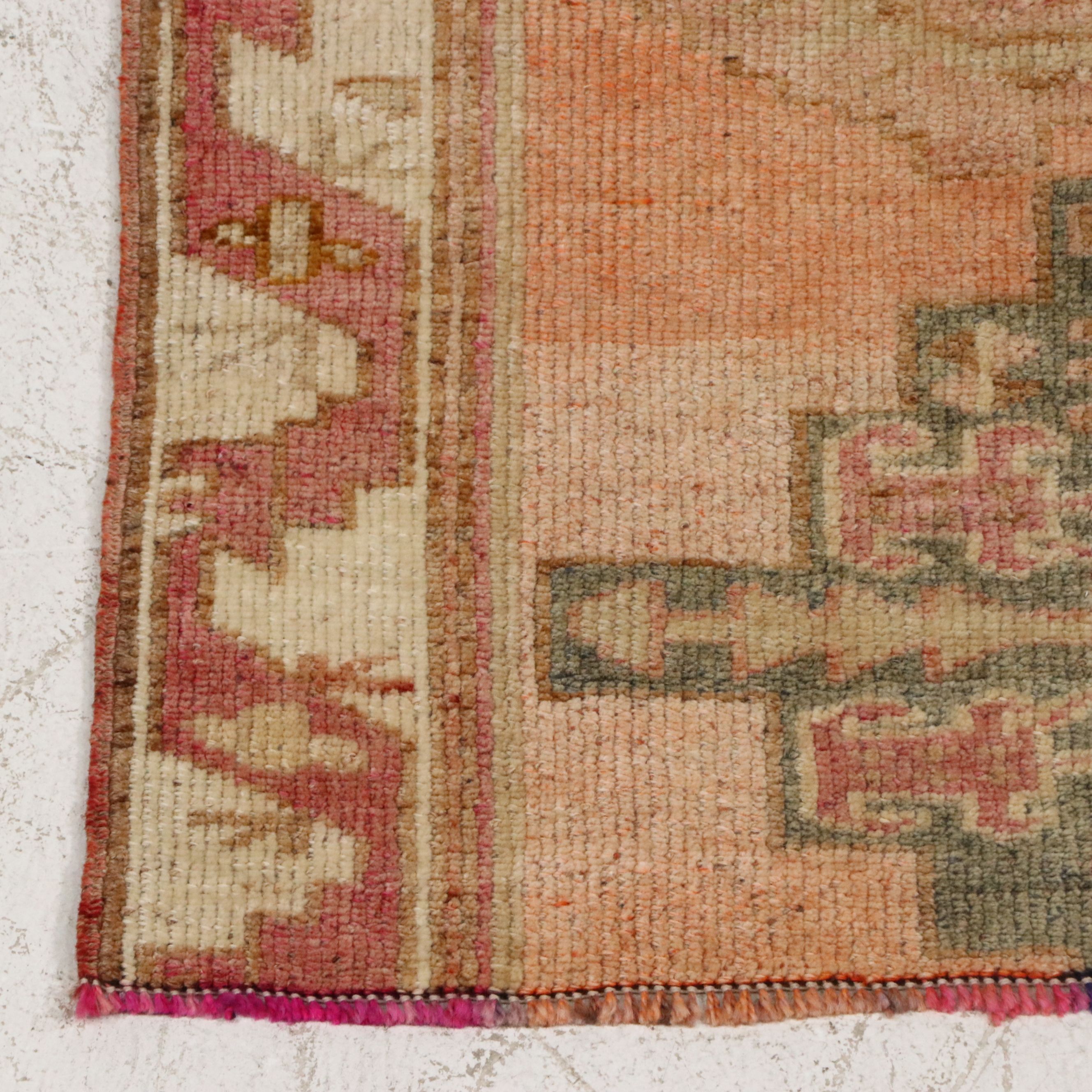 2'9 x 10'1 Hand-Knotted Turkish Oushak Carpet Runner