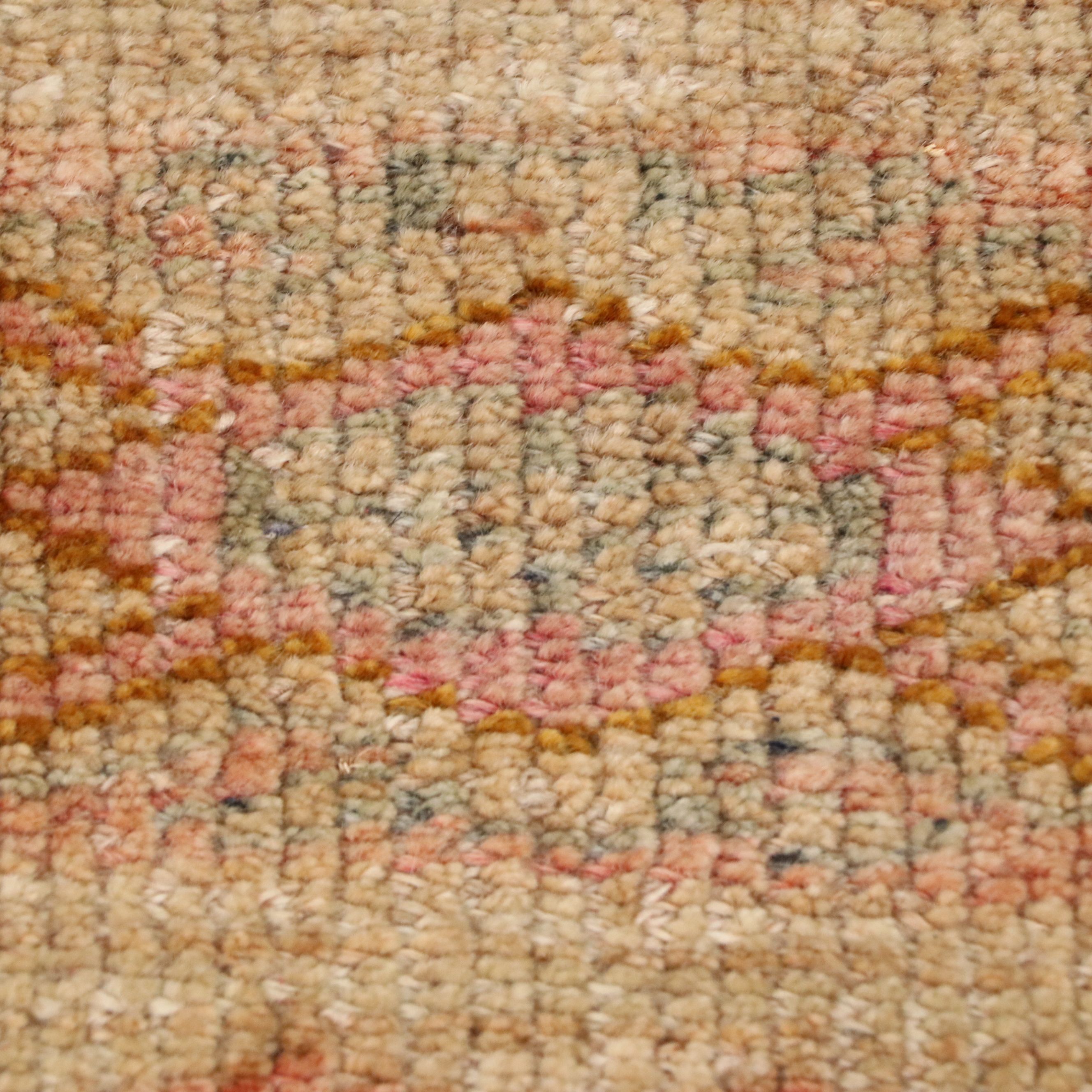 2'9 x 10'1 Hand-Knotted Turkish Oushak Carpet Runner