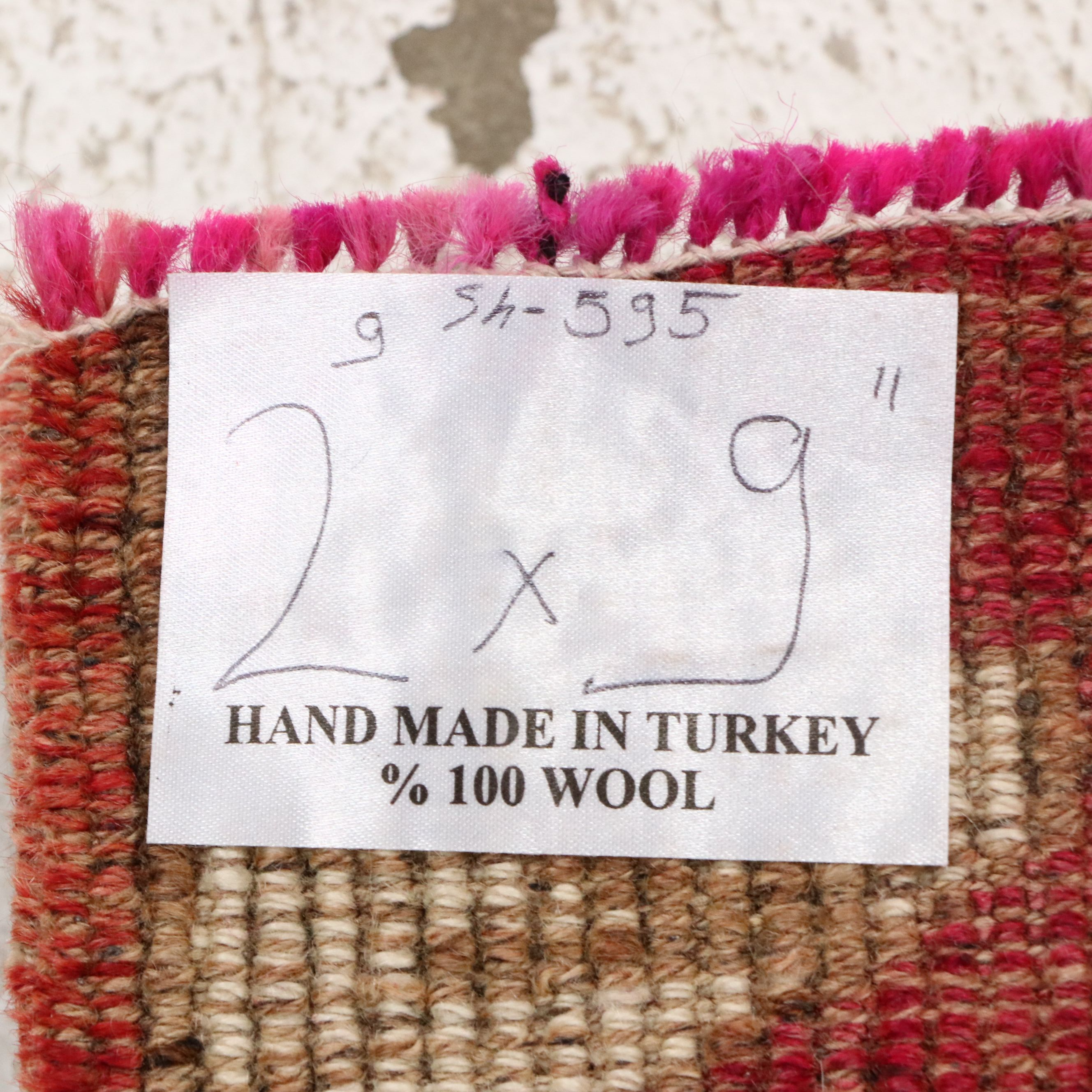 2'9 x 10'1 Hand-Knotted Turkish Oushak Carpet Runner