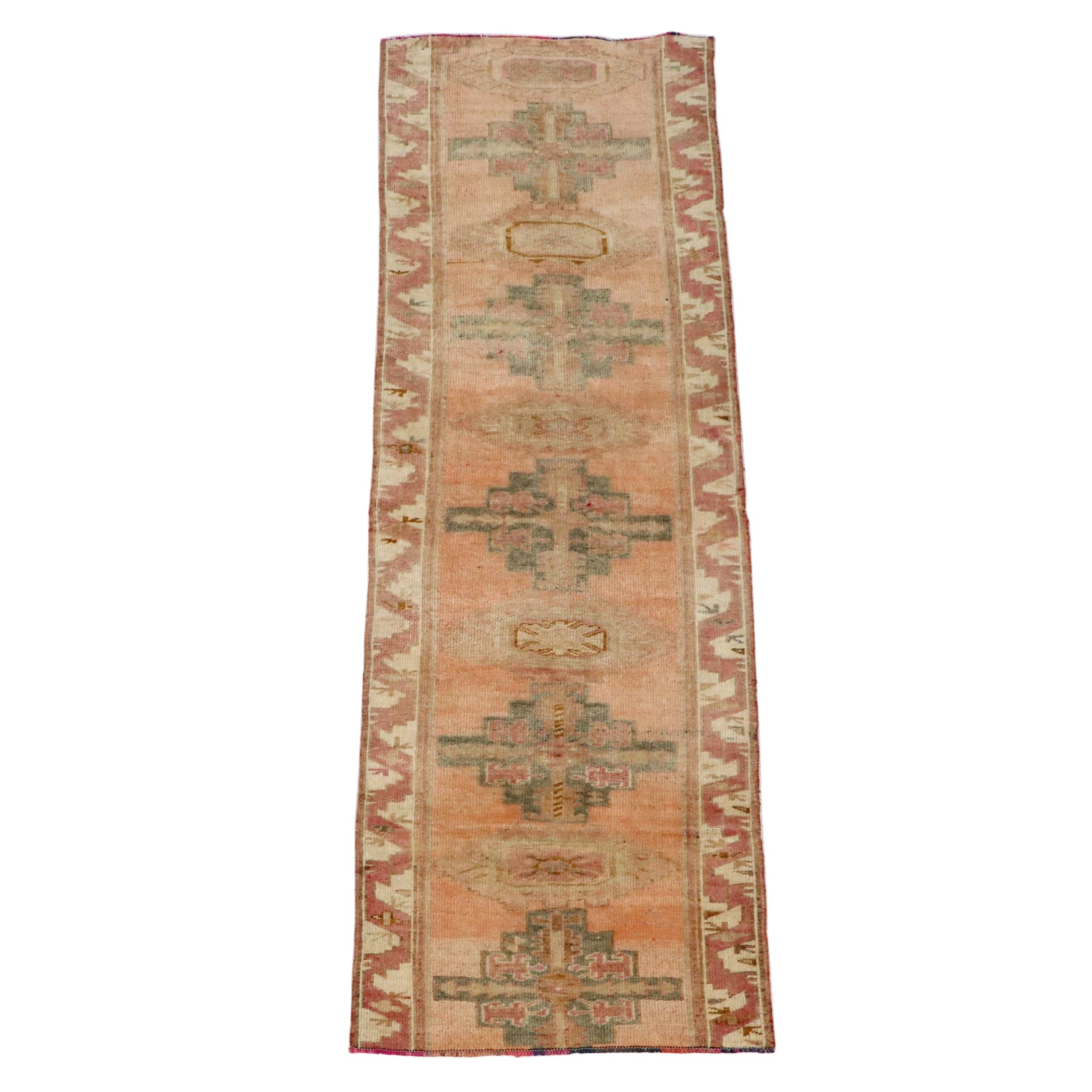 2'9 x 10'1 Hand-Knotted Turkish Oushak Carpet Runner