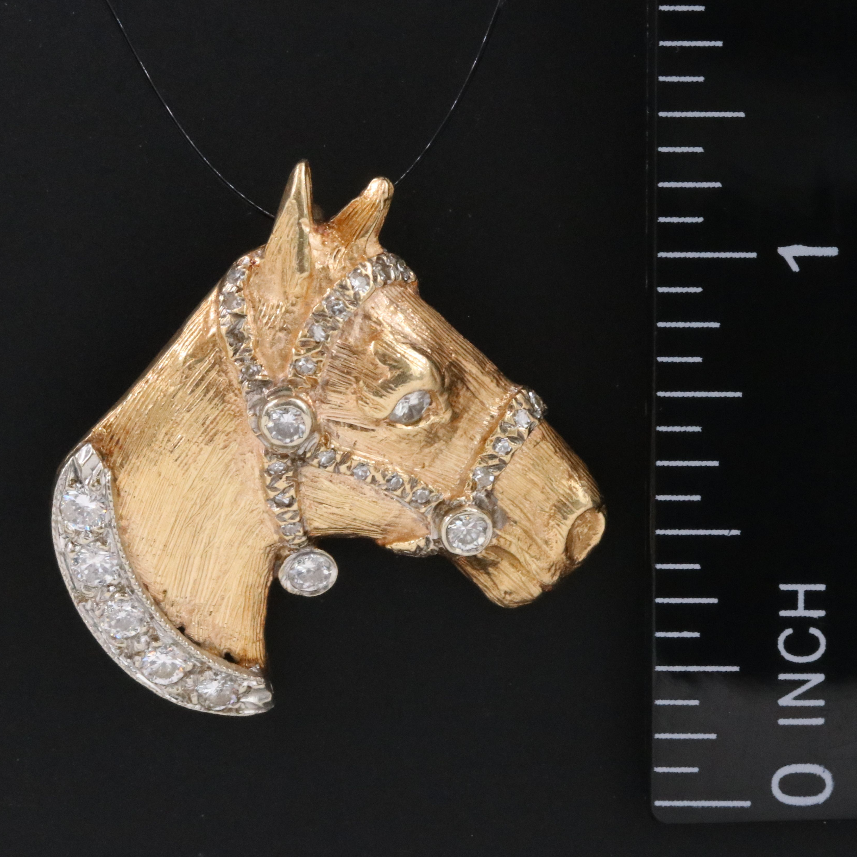 14K 0.38 CTW Diamond Horse Pendant