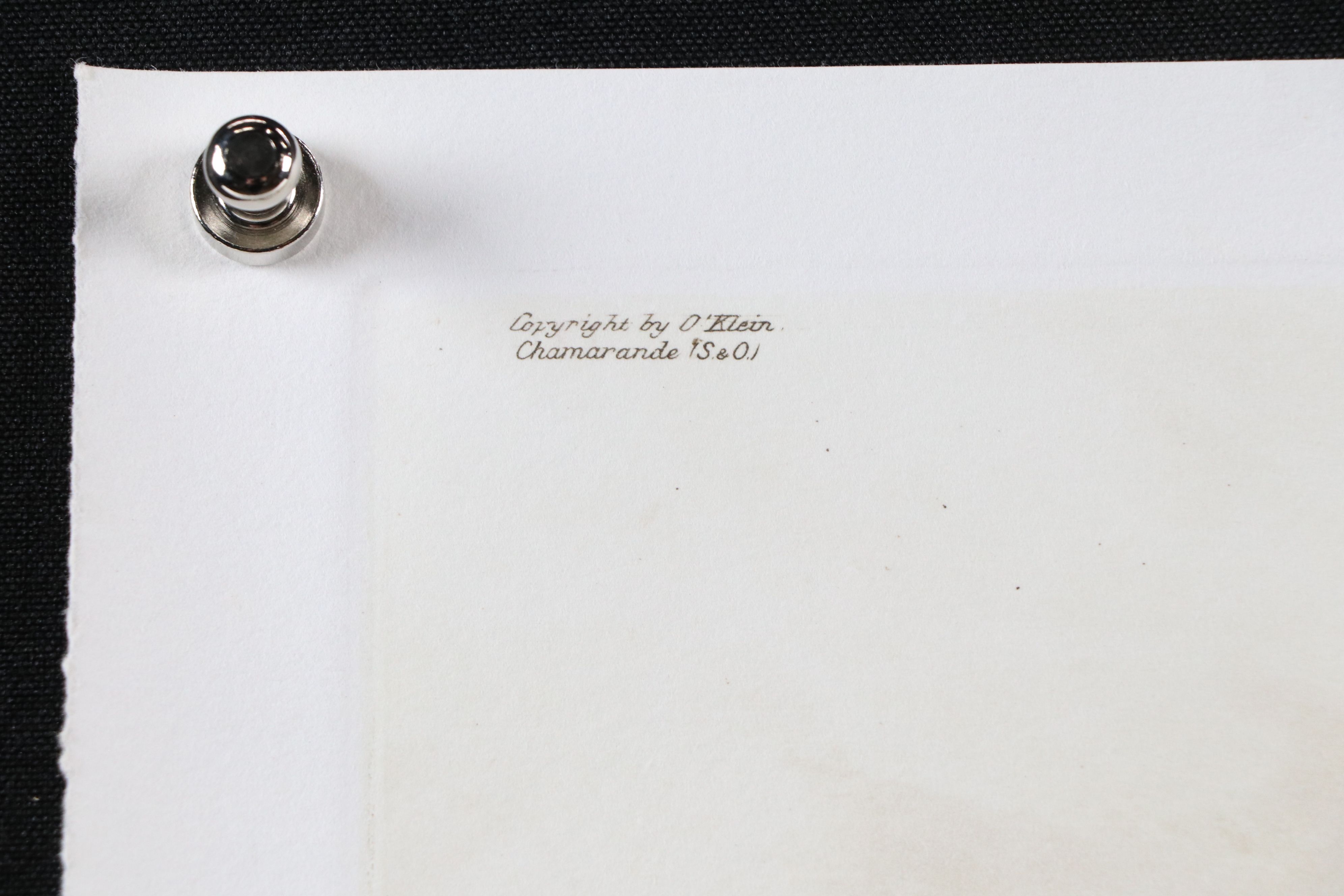 Boris O'Klein Hand-Colored Etching with Aquatint "Chacun son tour," Circa 1960