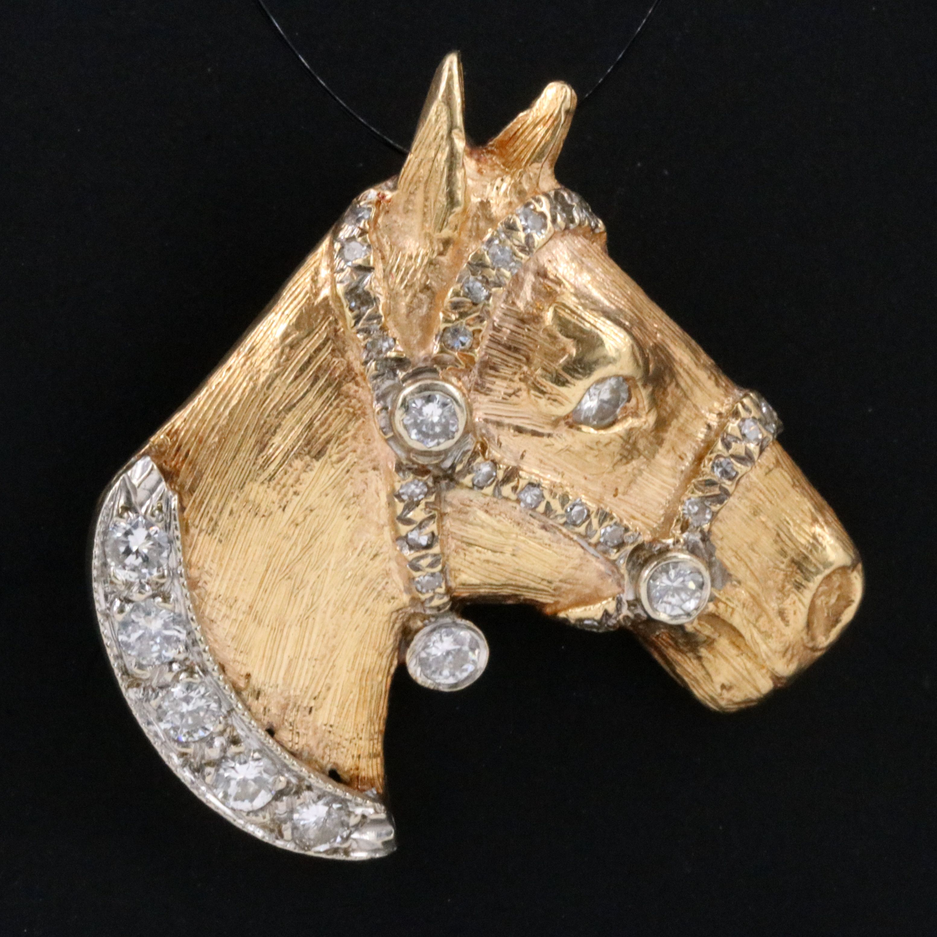 14K 0.38 CTW Diamond Horse Pendant