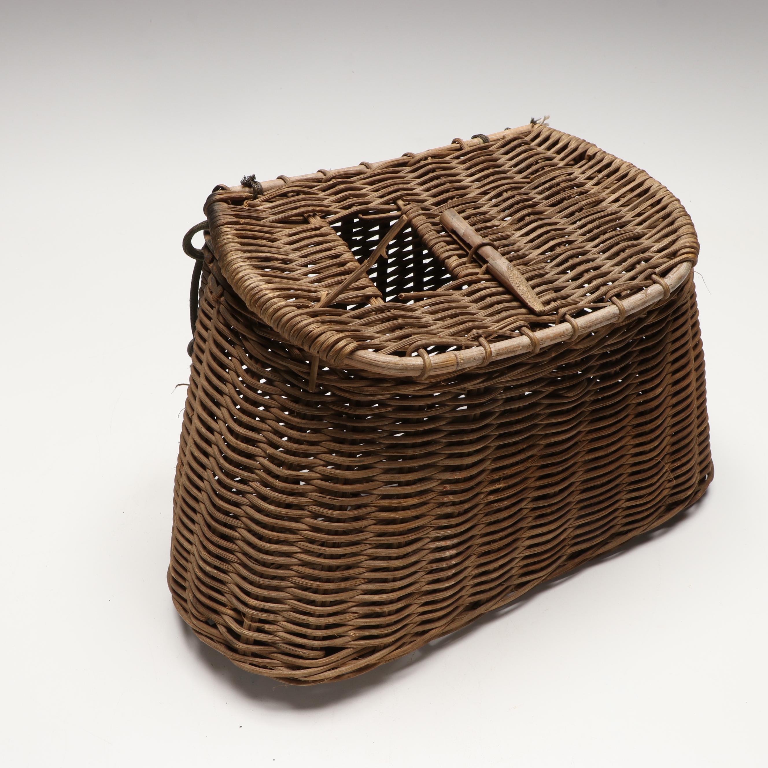 Leather Bound Binoculars, Woven Fishing Basket, and More Outdoor Collectibles