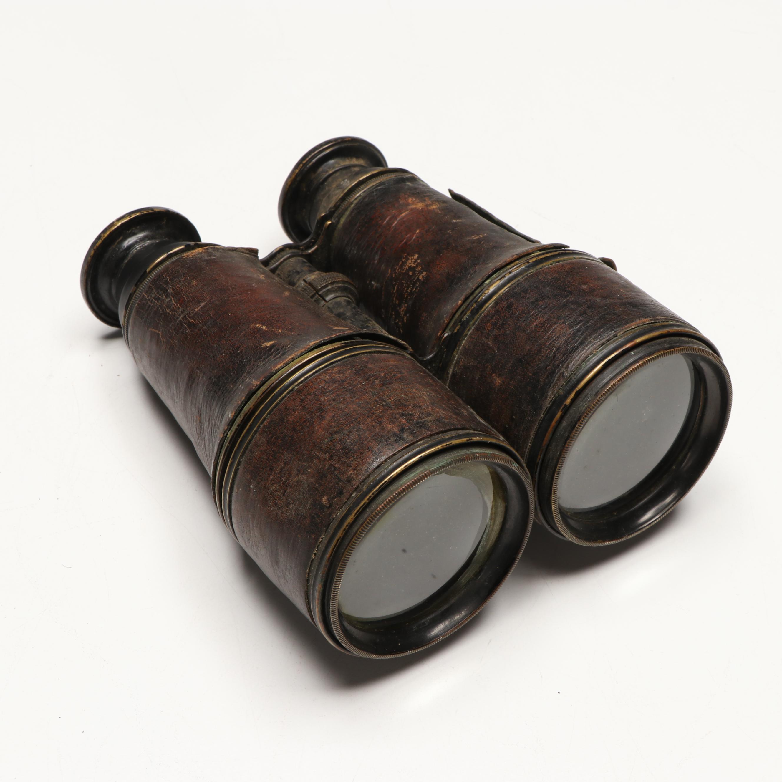 Leather Bound Binoculars, Woven Fishing Basket, and More Outdoor Collectibles