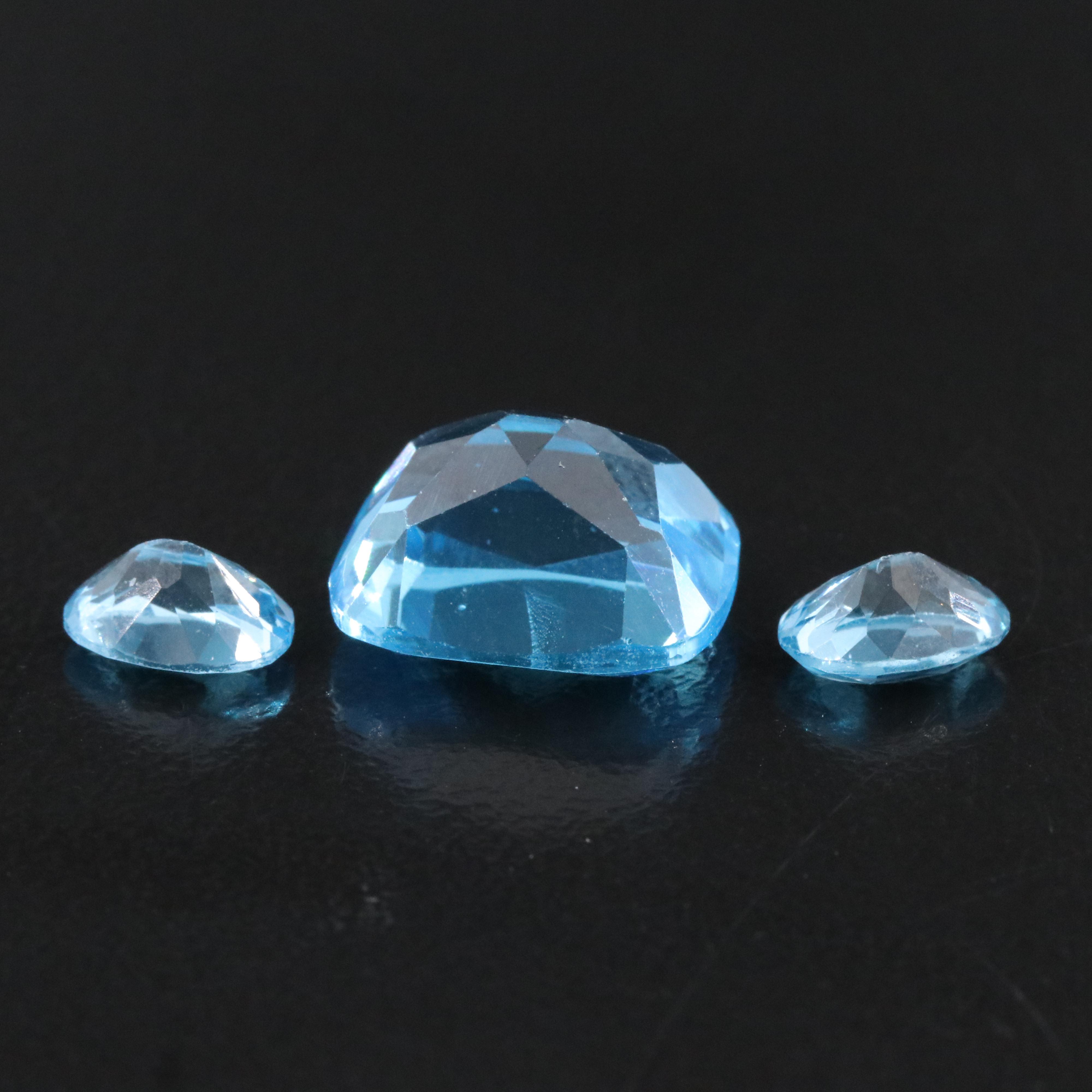 Loose 9.37 CTW Swiss Blue Topaz Lot