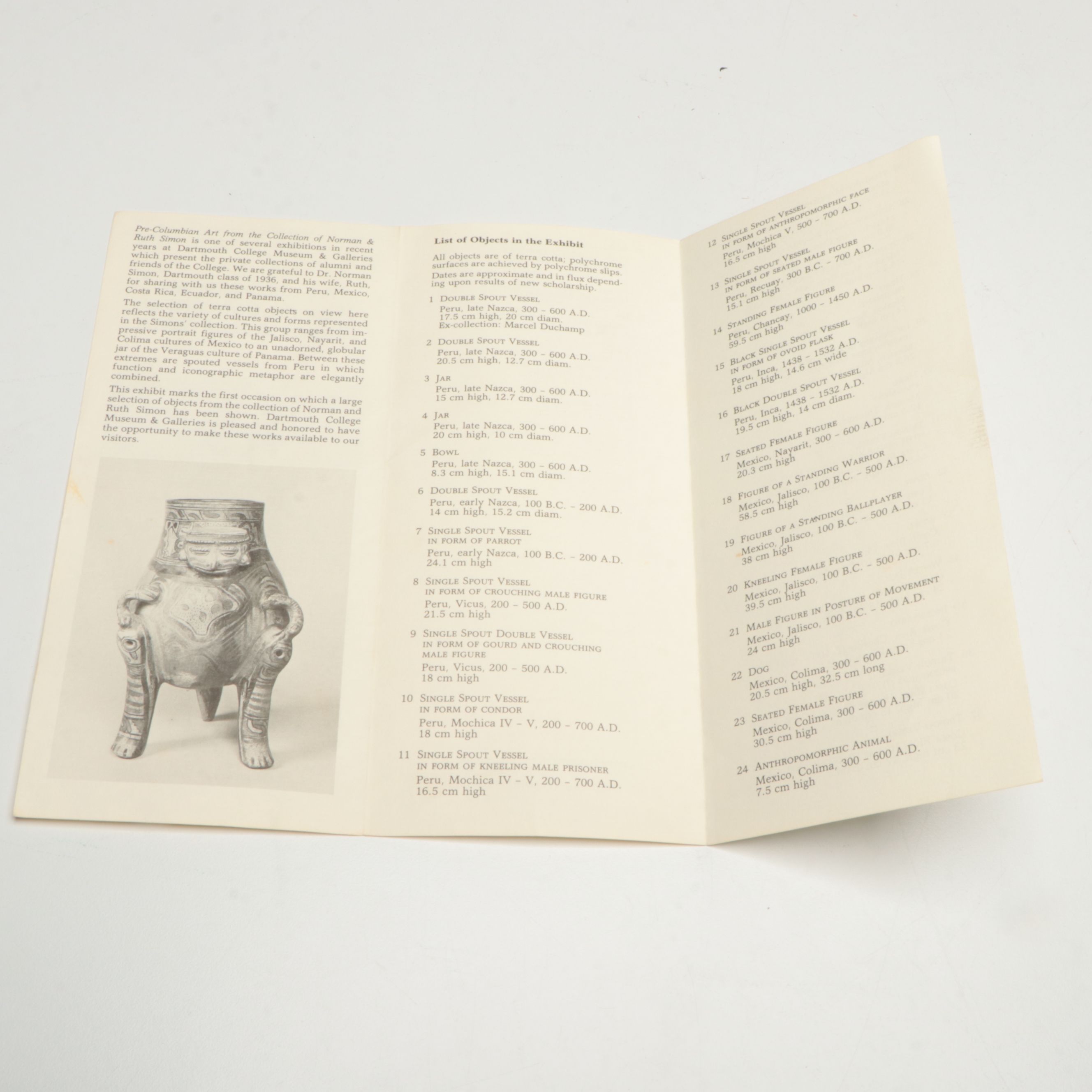 Simon Collection Exhibition Pamphlet and Book with Other Reference Publication