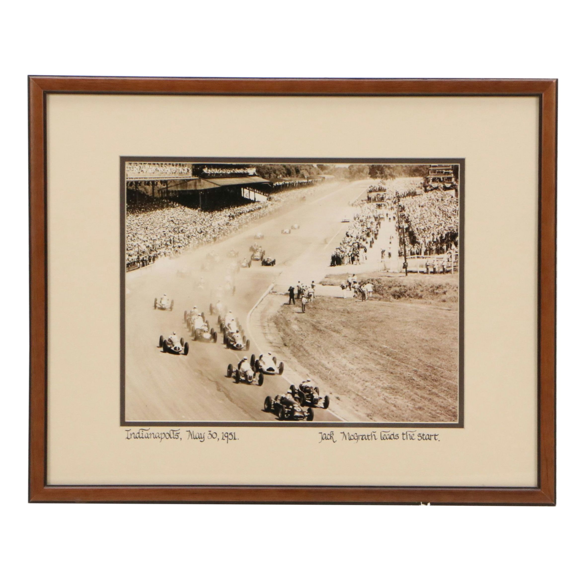 Racing Photograph "Jack McGrath Leads the Start," 1951