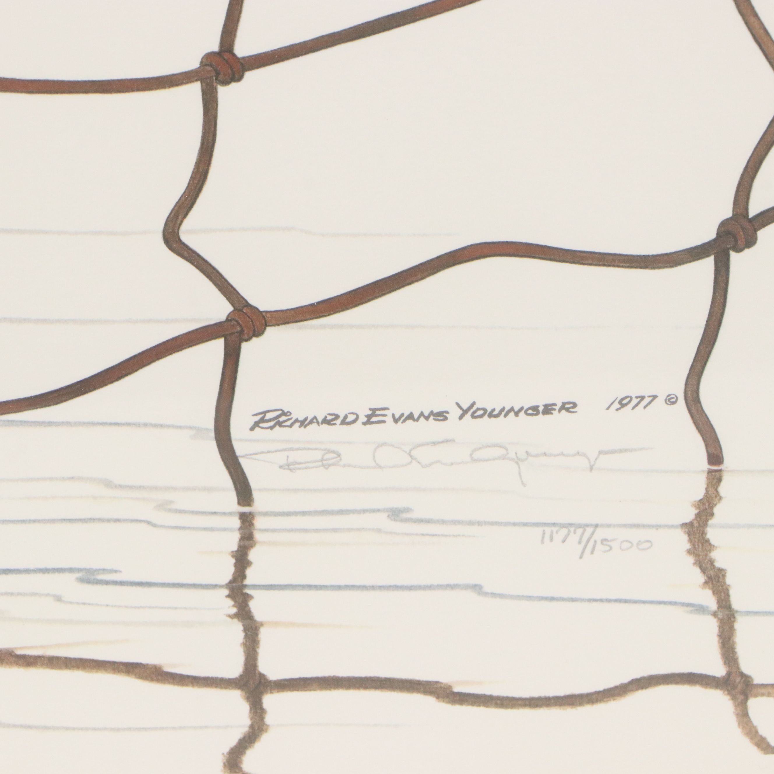 Richard Evans Younger Offset Lithograph "Wood Duck," 1977