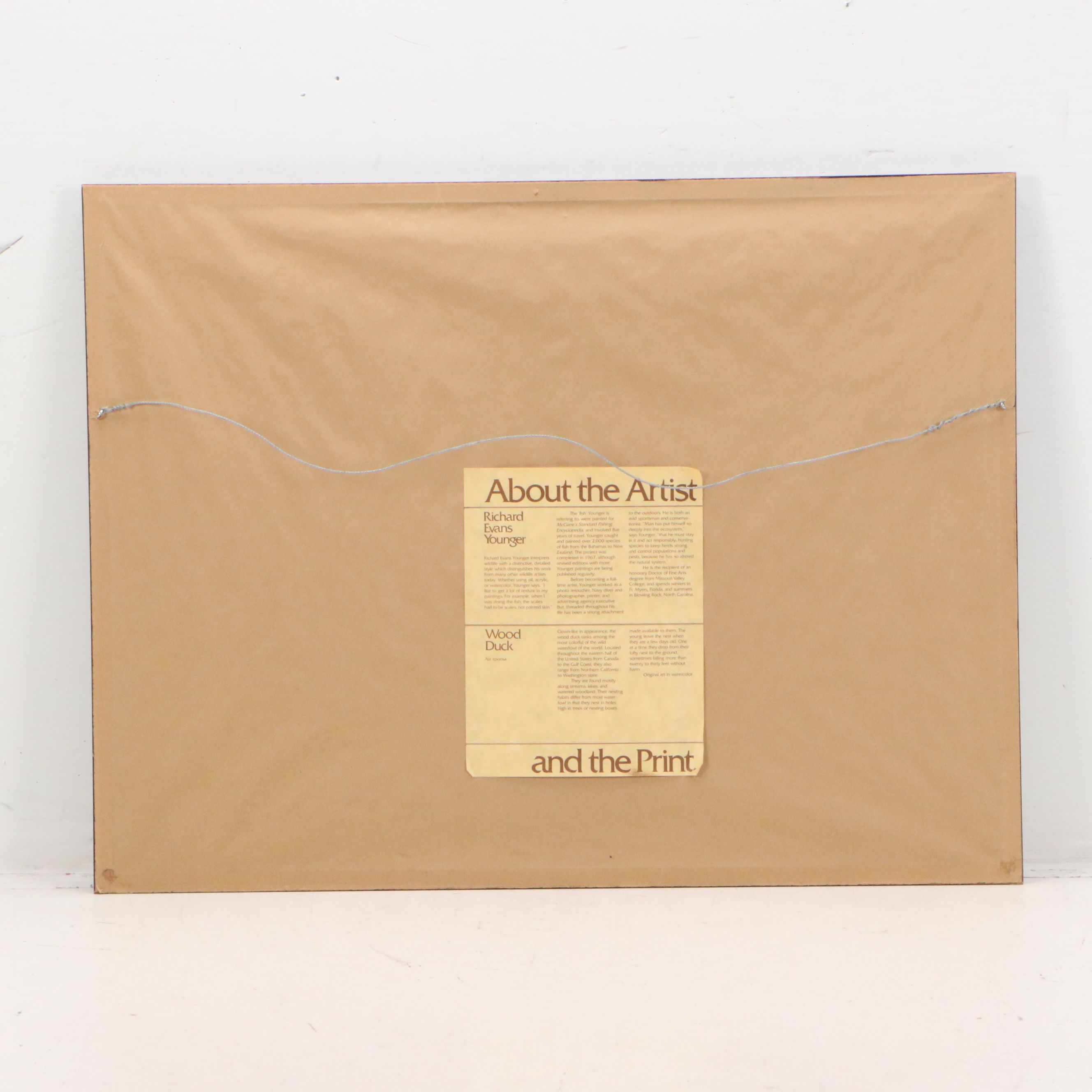 Richard Evans Younger Offset Lithograph "Wood Duck," 1977