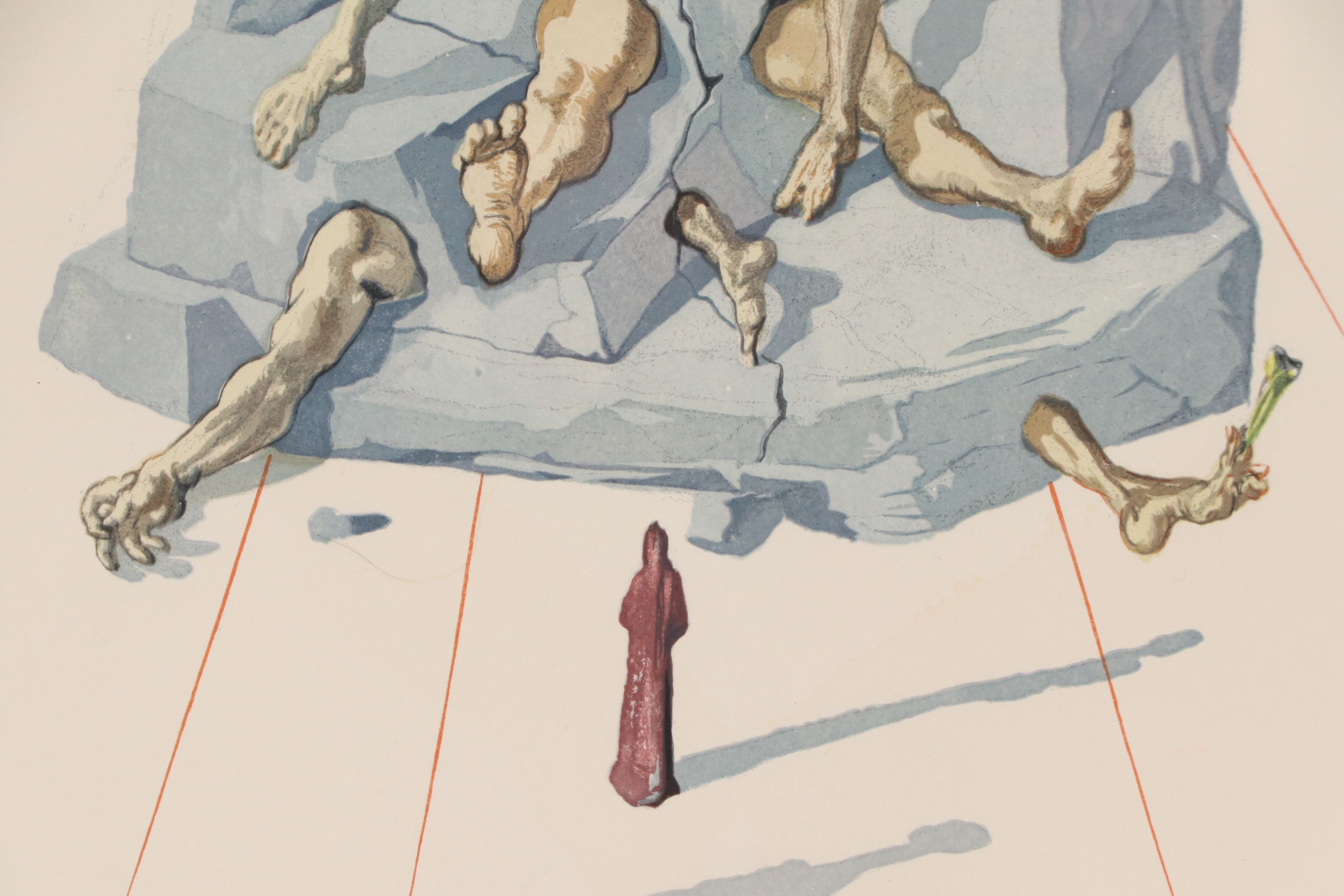 Salvador Dali Wood Engraving "Les habitants de Prato," 1960 - 1964