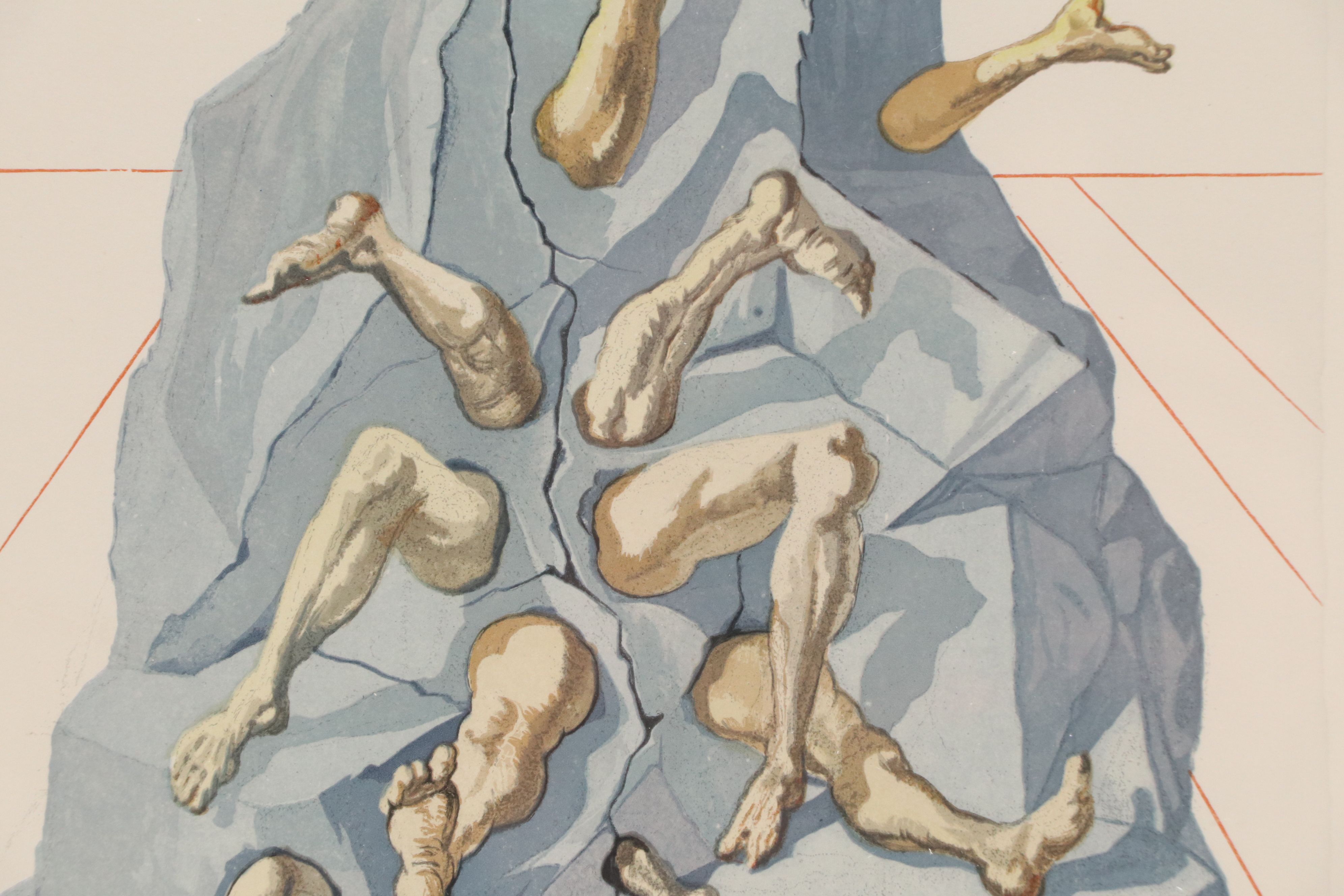 Salvador Dali Wood Engraving "Les habitants de Prato," 1960 - 1964