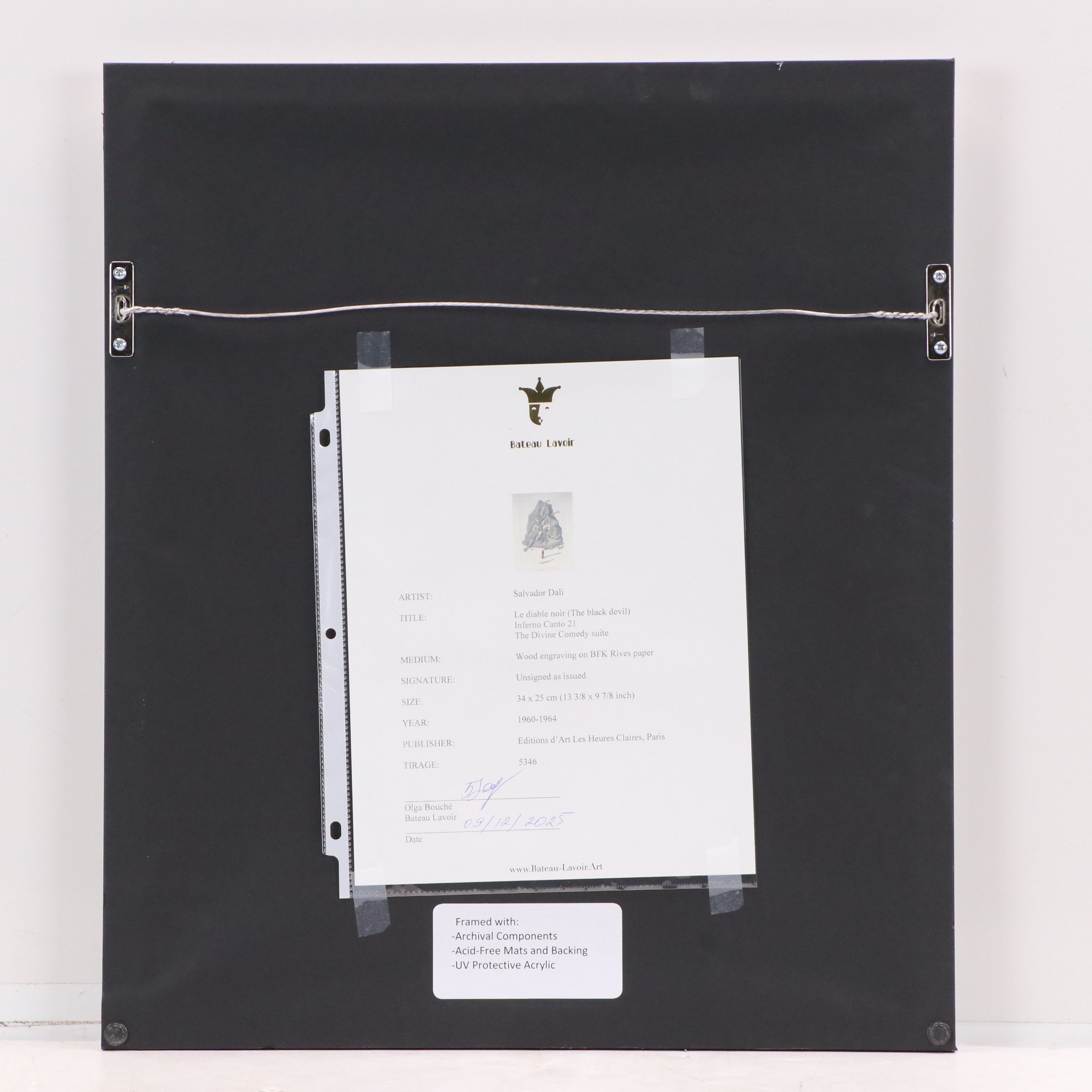 Salvador Dali Wood Engraving "Les habitants de Prato," 1960 - 1964