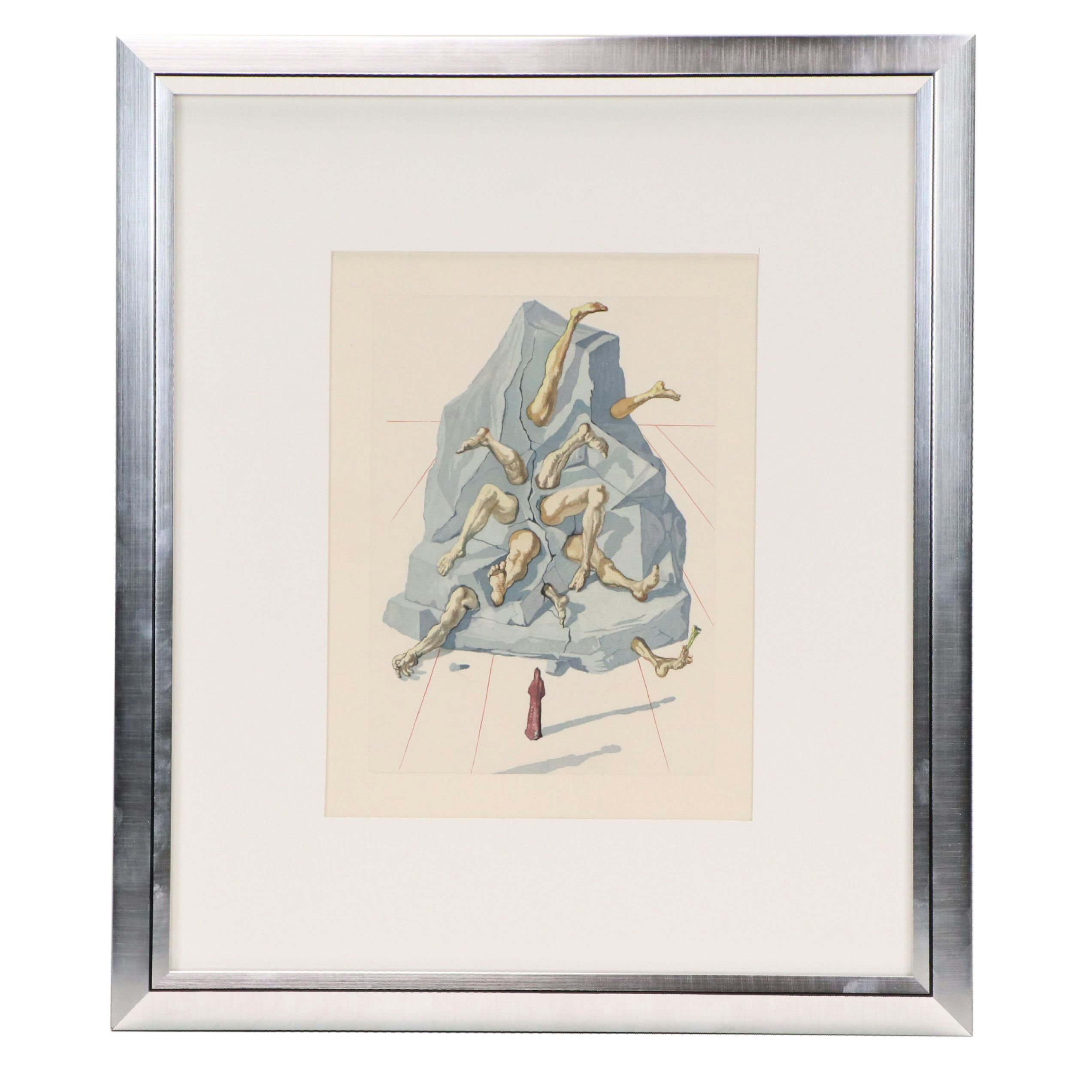 Salvador Dali Wood Engraving "Les habitants de Prato," 1960 - 1964