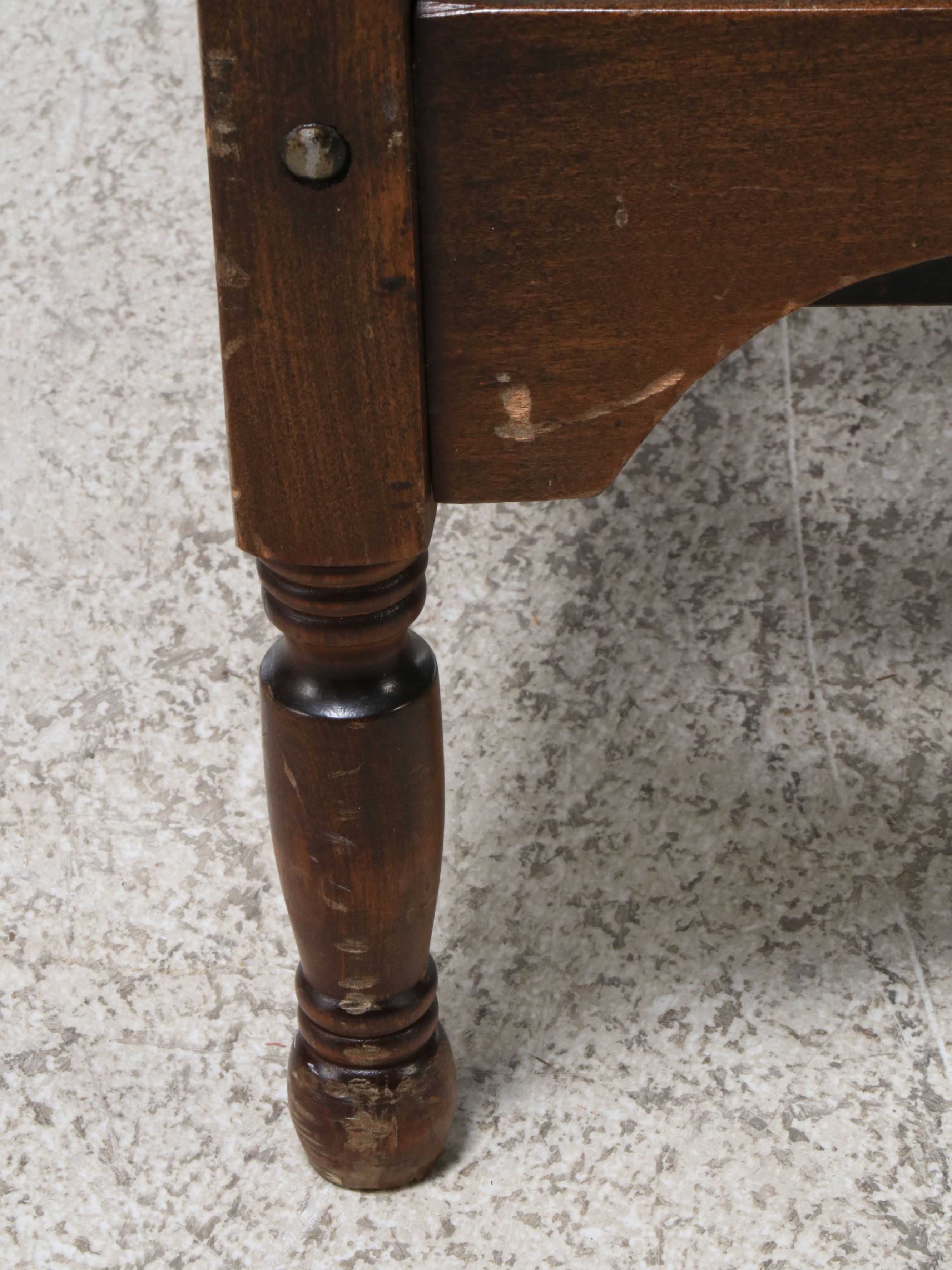 Late Victorian Style Mahogany Bed Frame with Box Spring, Early 20th Century