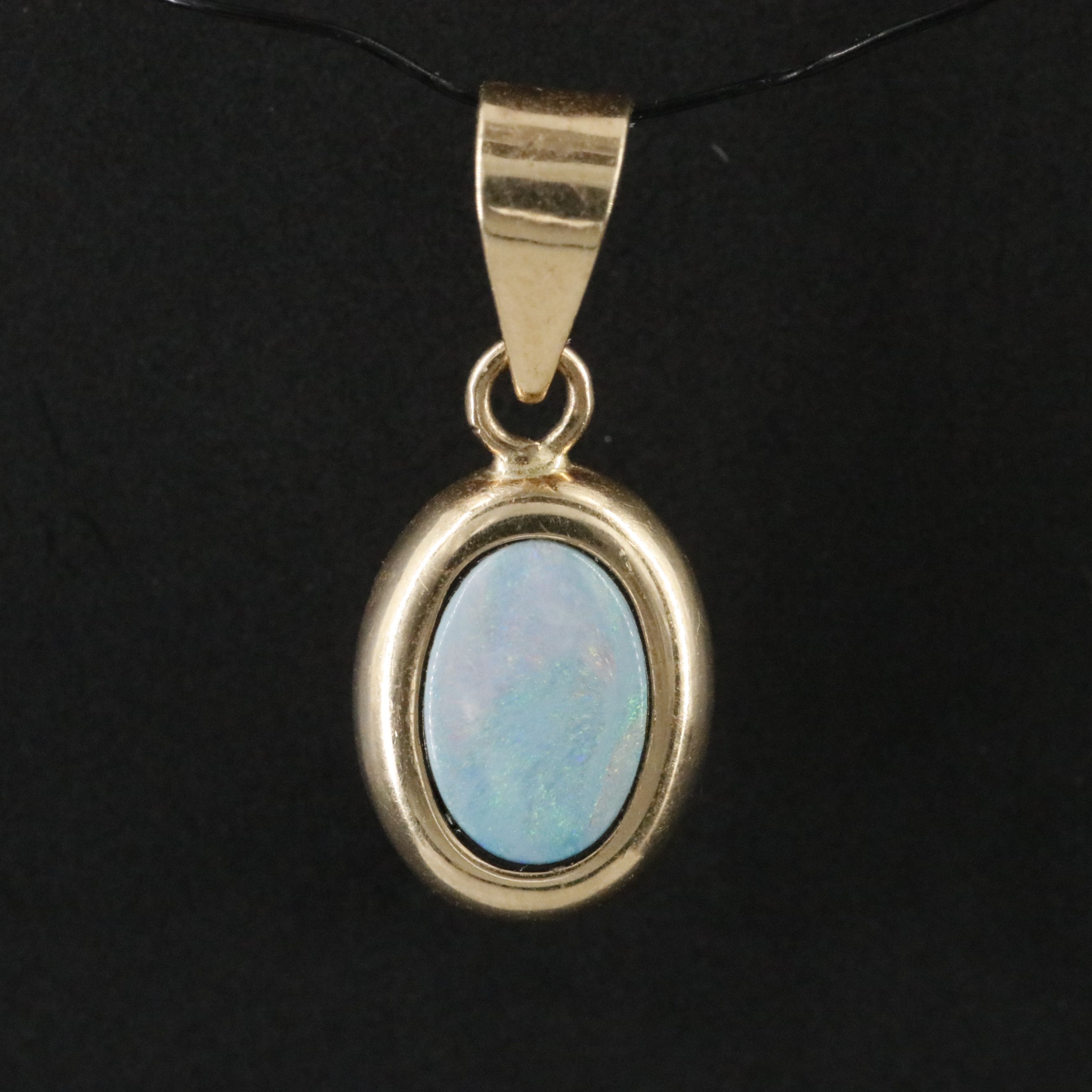 14K Opal Doublet Pendant