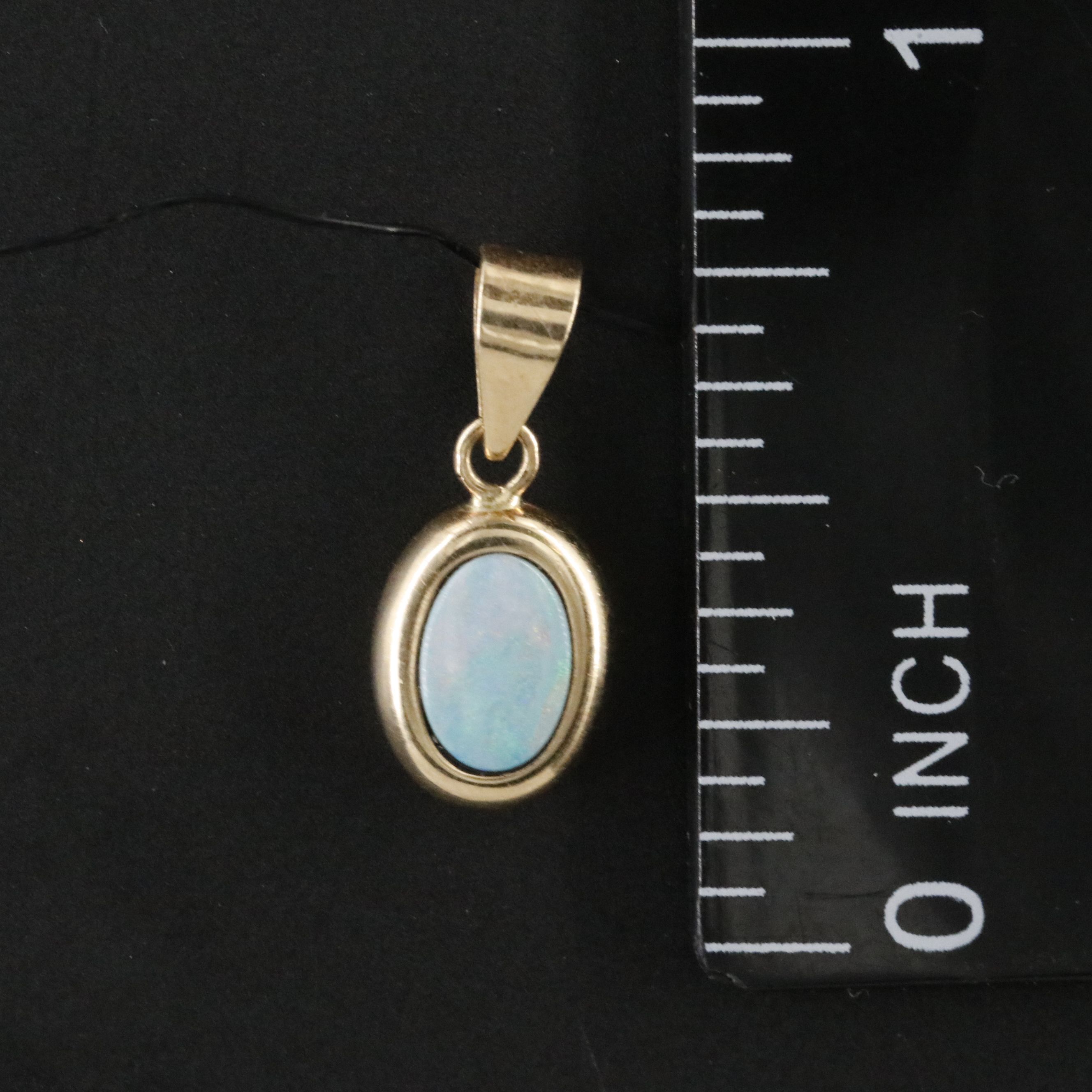 14K Opal Doublet Pendant